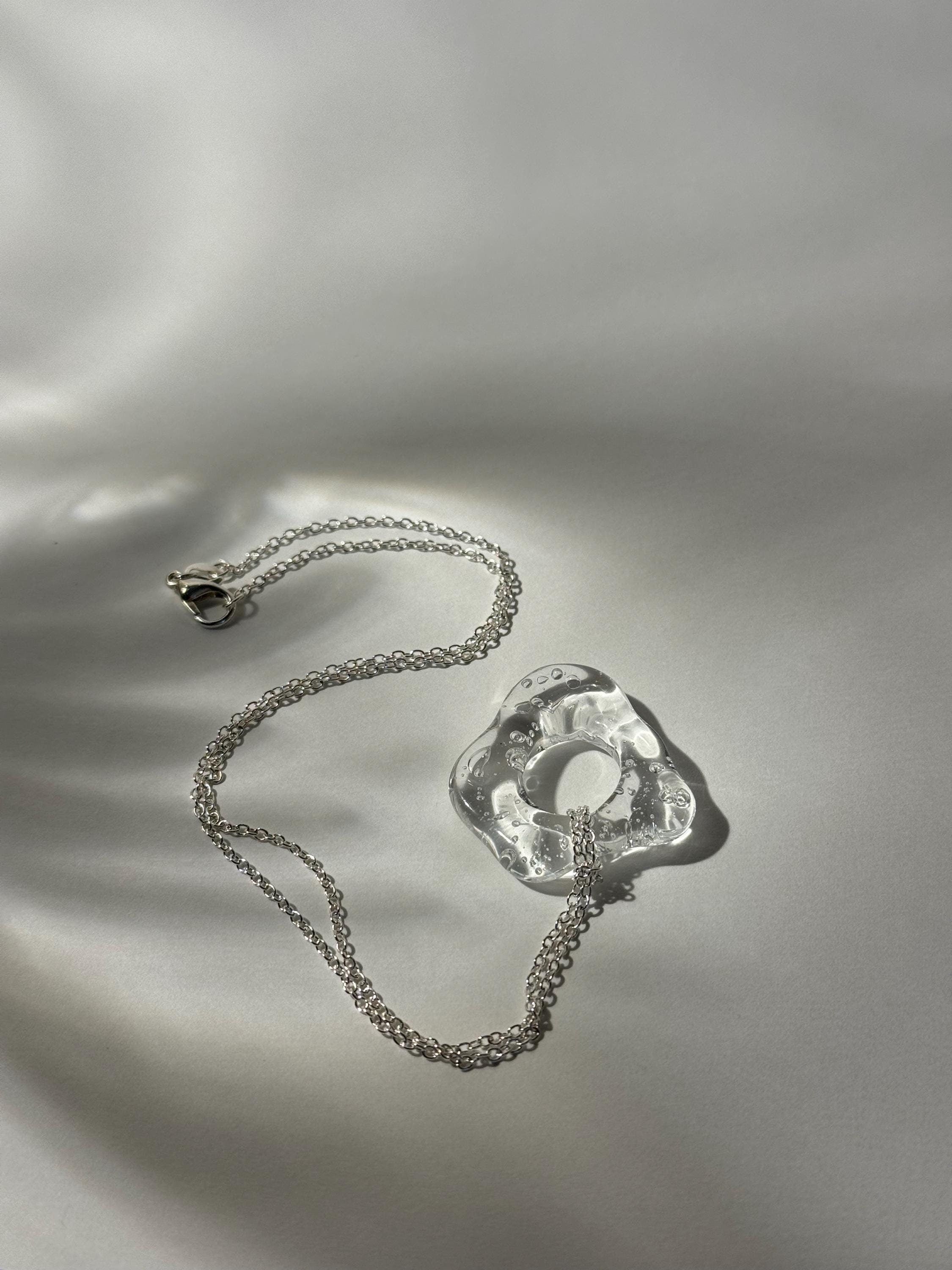 Fluid Clear Glass Necklace