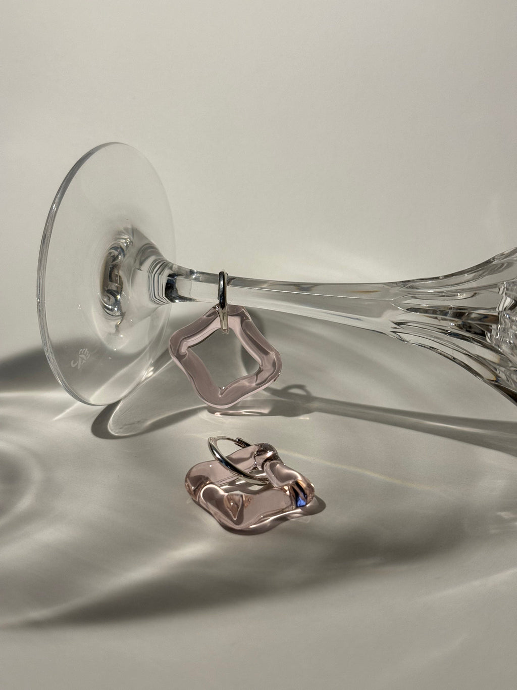 Square Rose Hoop Earrings