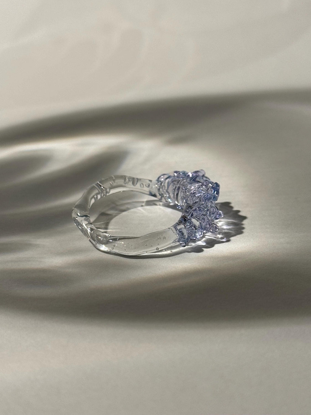 Lively Pink and Blue Glass Ring
