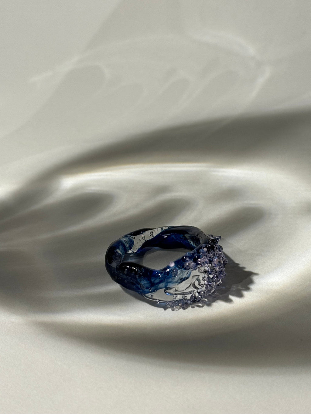 Rose Sunset Seafoam Glass Ring