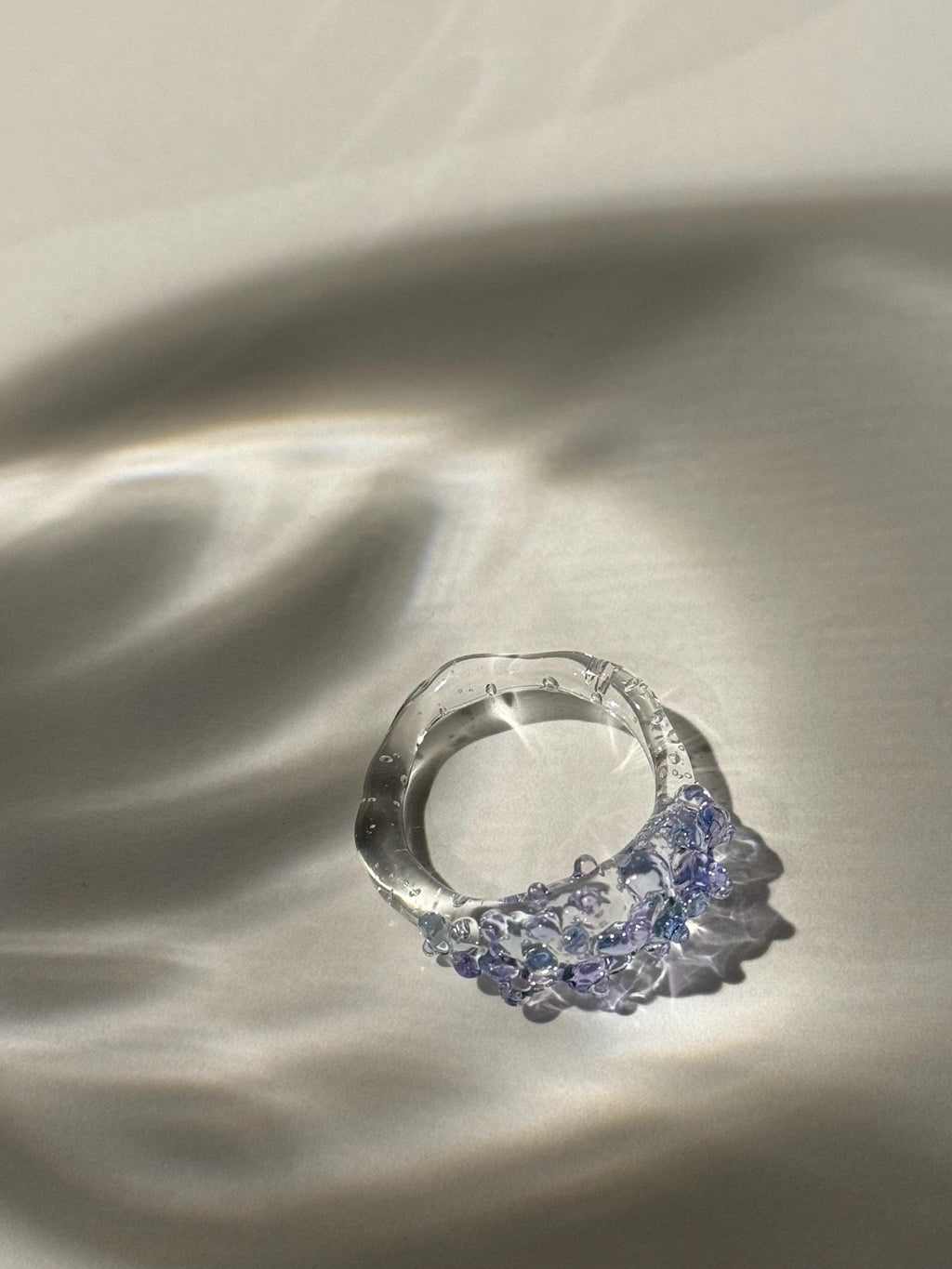 Lively Pink and Blue Glass Ring