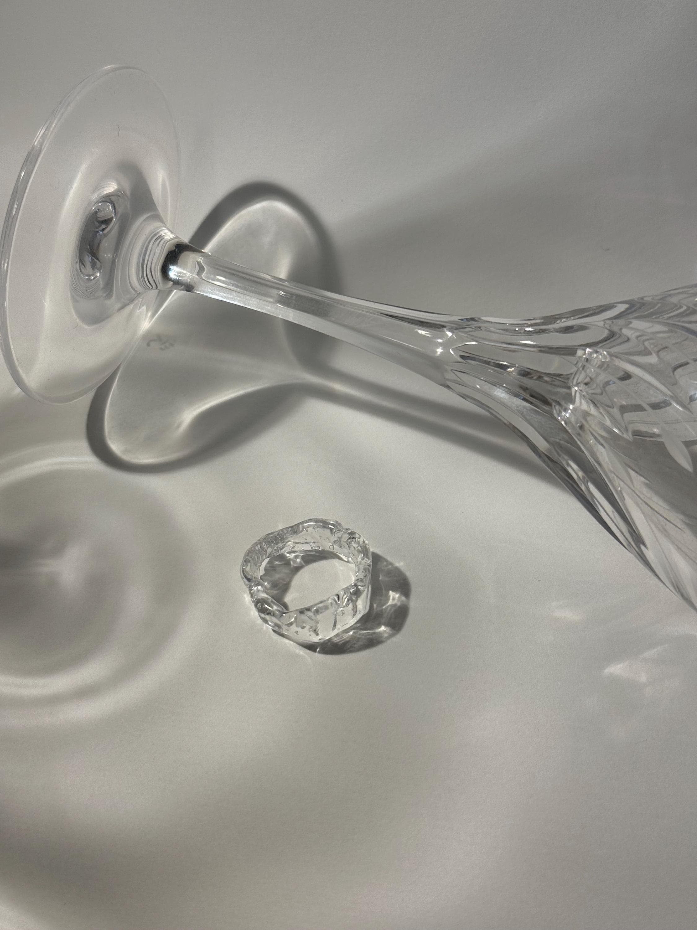 Clear Rustic Glass Ring