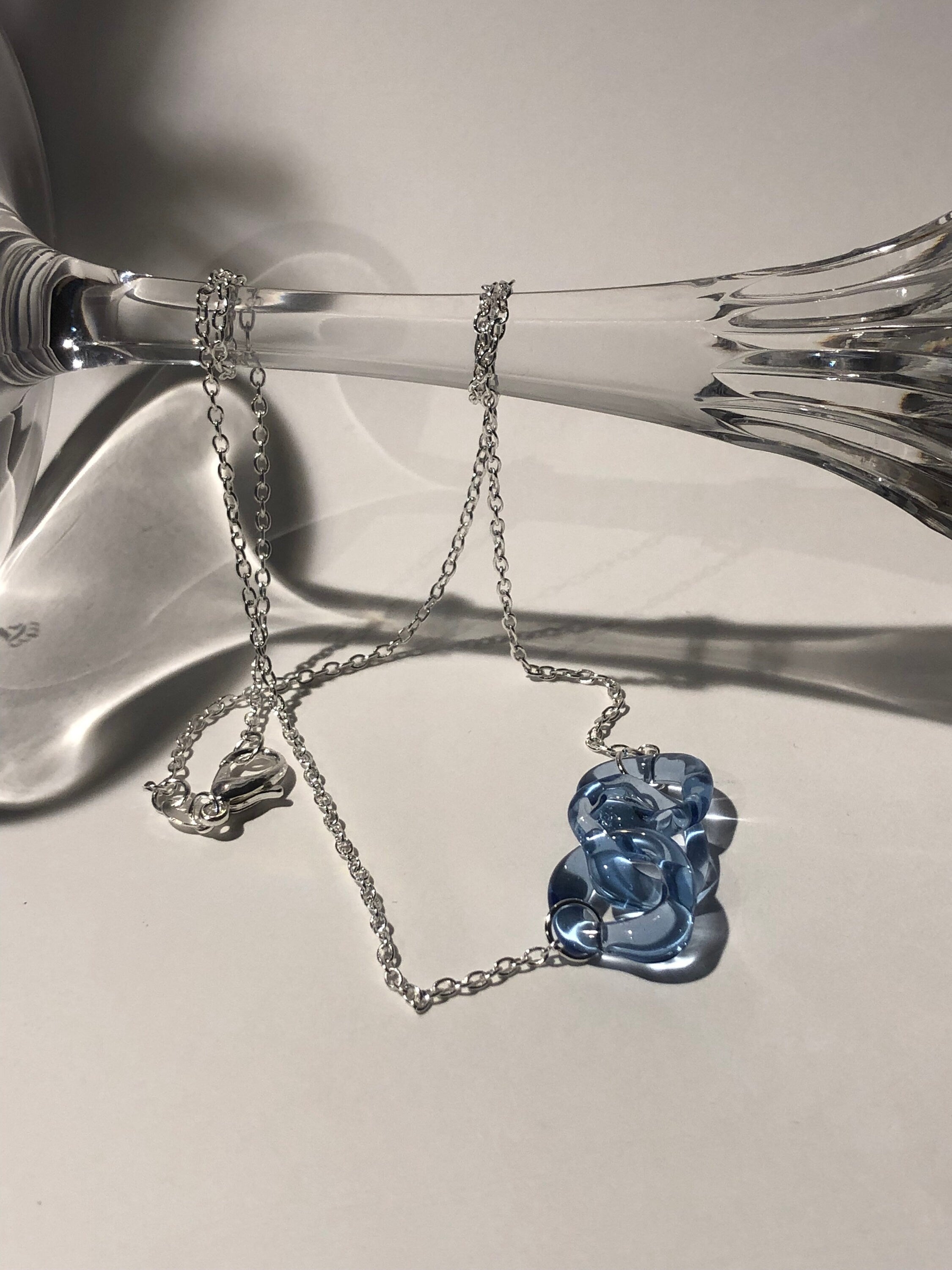 Deep Blue Link Necklace
