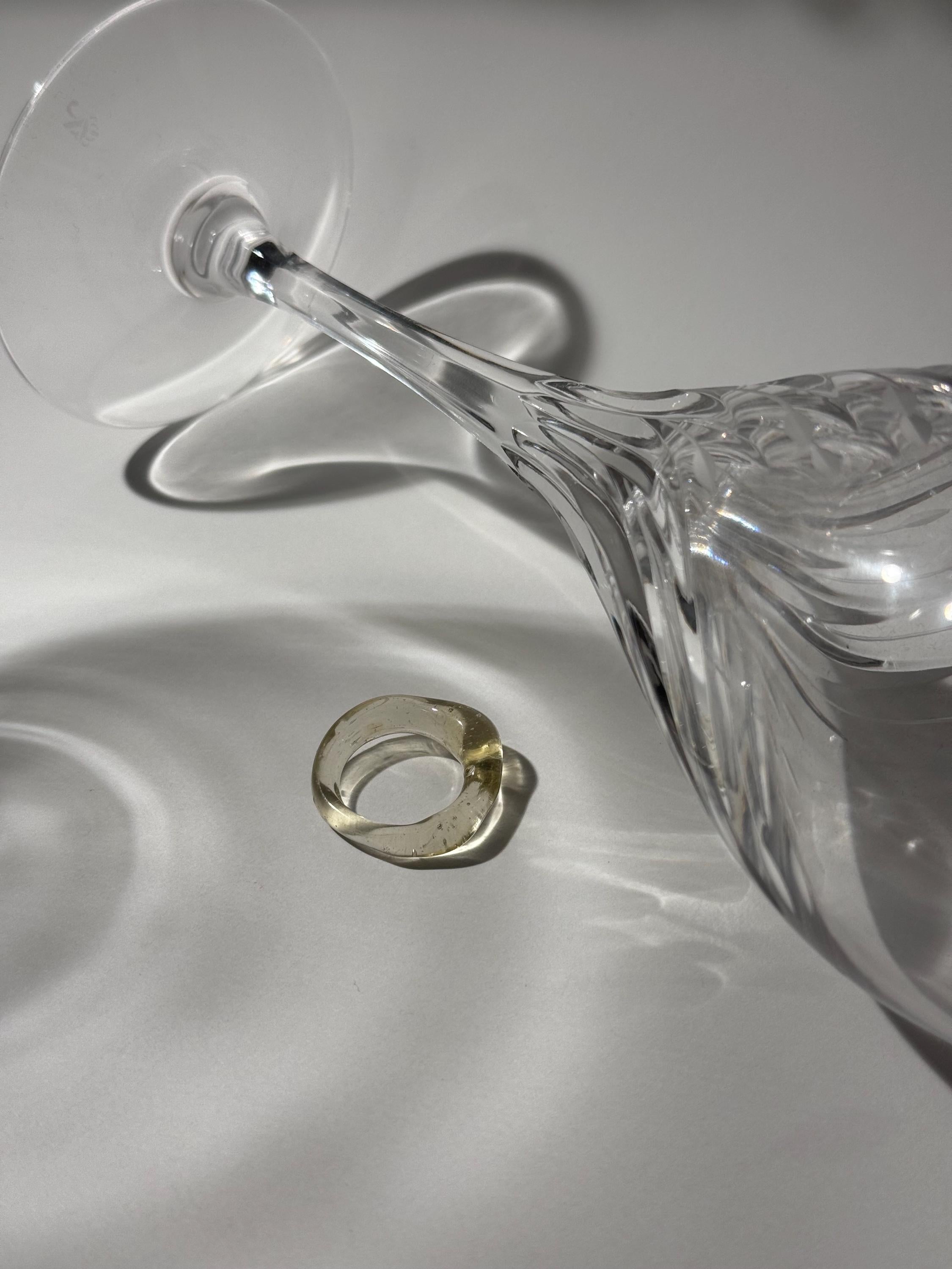 Golden honey Glass Ring