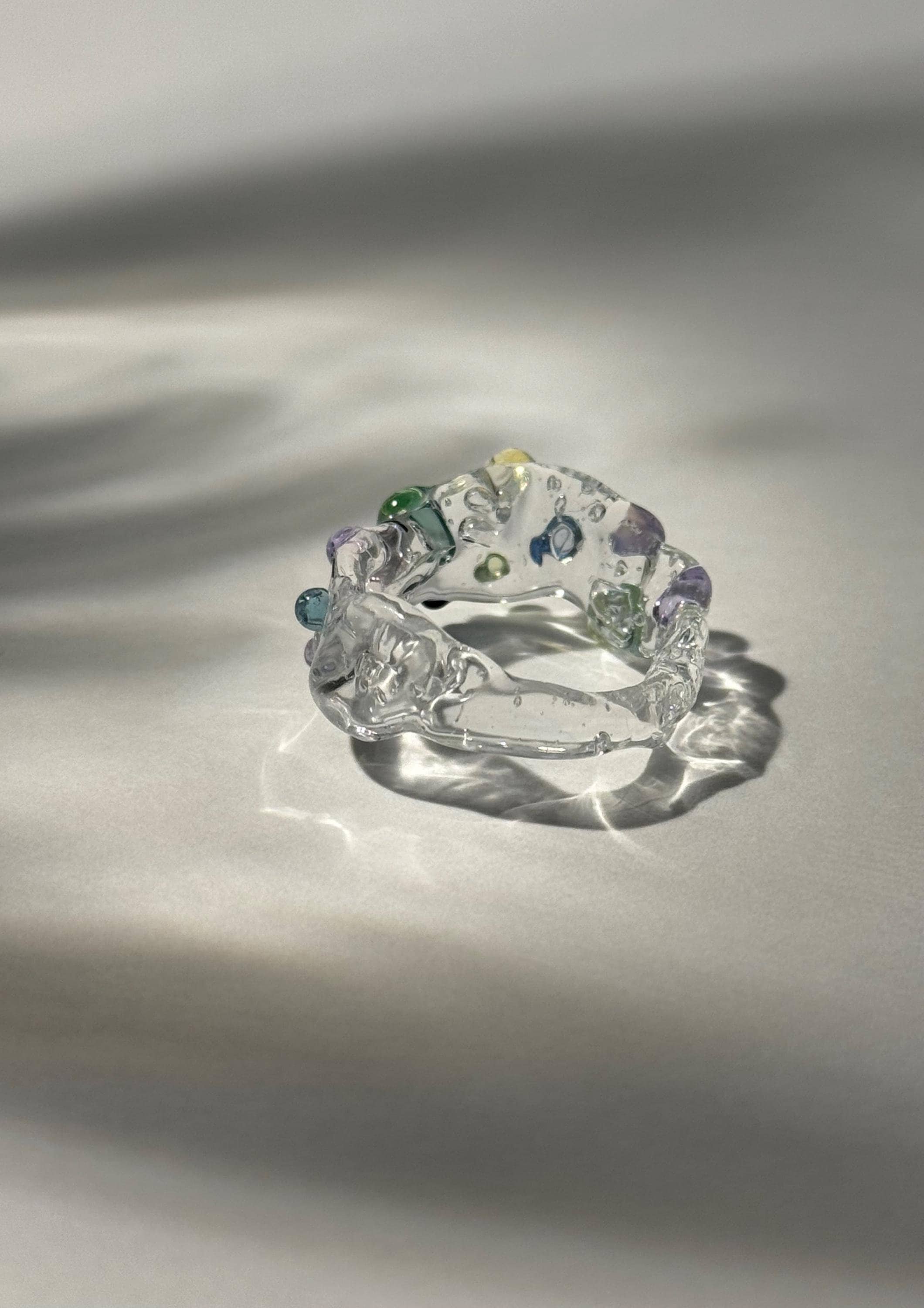 Chunky Colorful Glass Ring