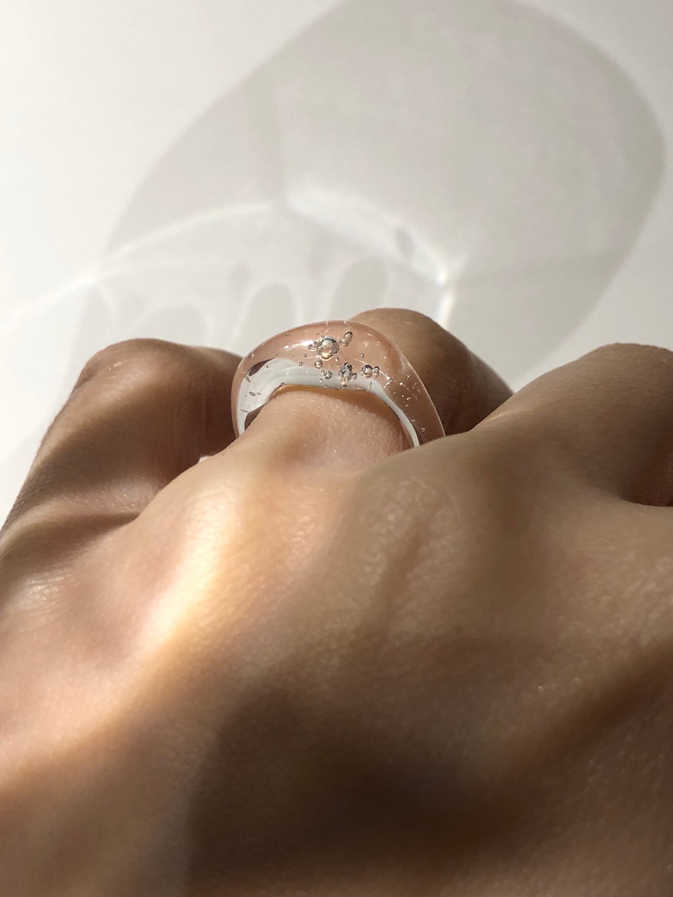 Clear Glass Ring