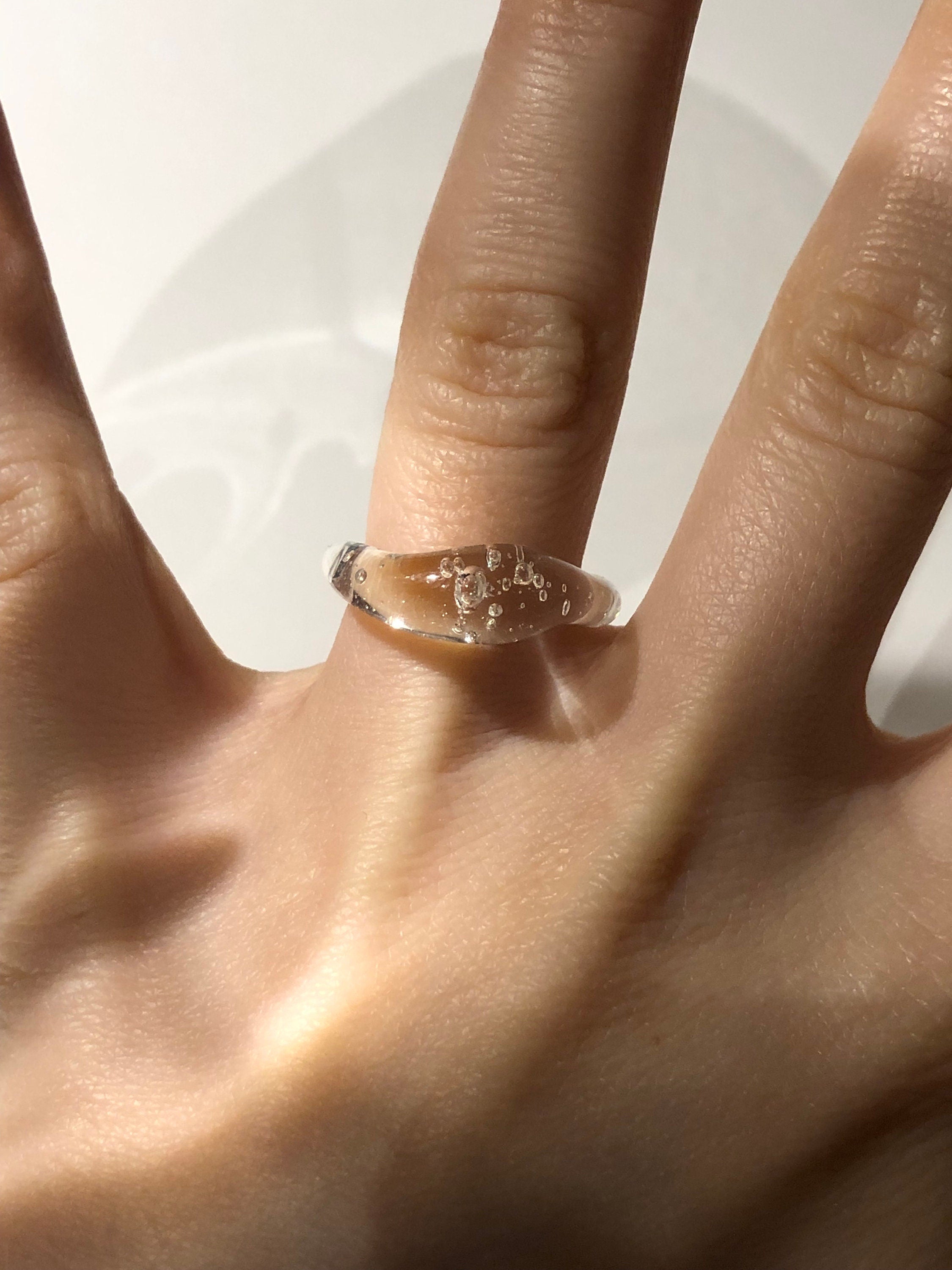 Clear Glass Ring