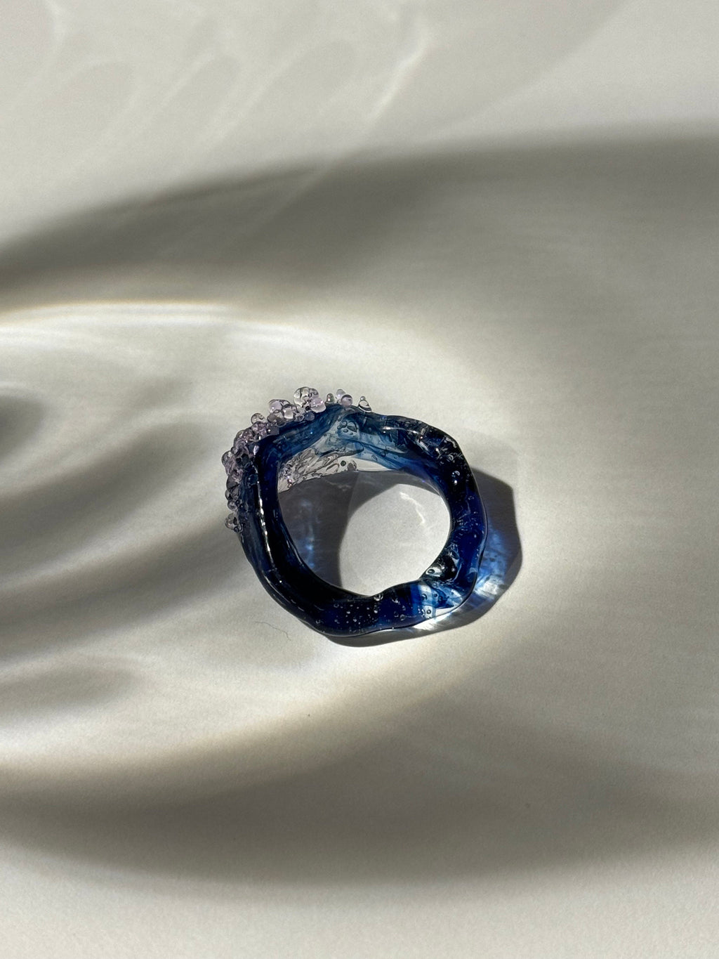 Rose Sunset Seafoam Glass Ring