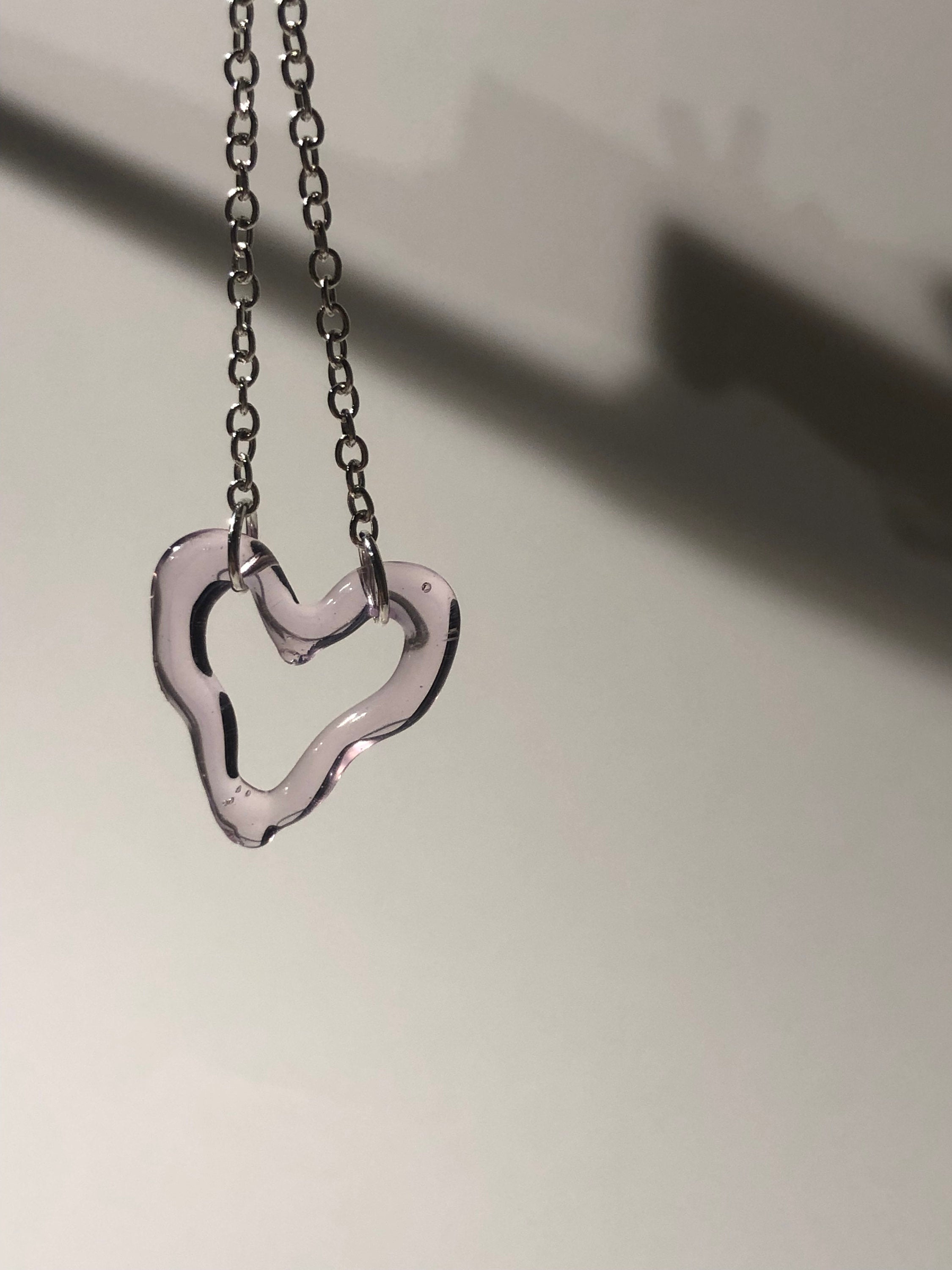 Rose Heart Glass Choker