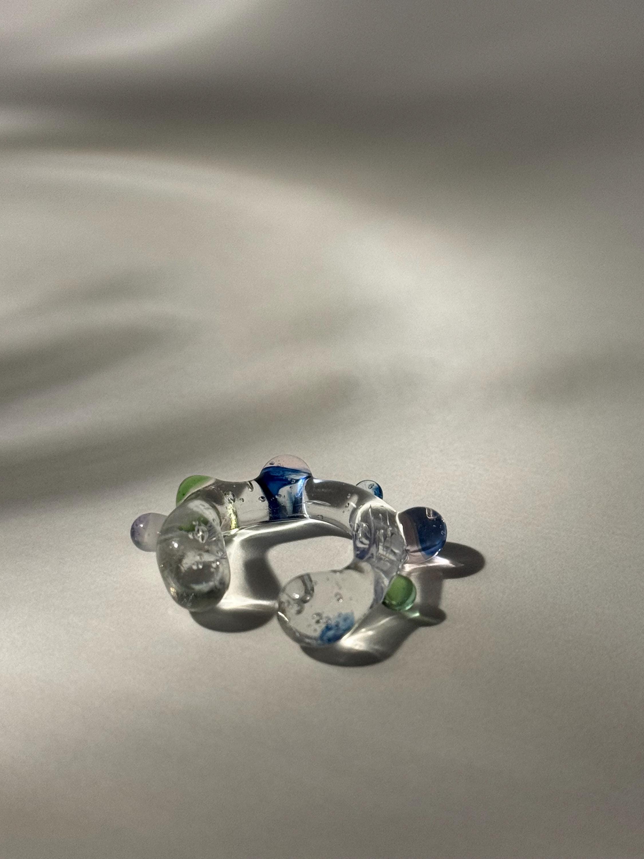 Playfully bubbly Glass Earcuff
