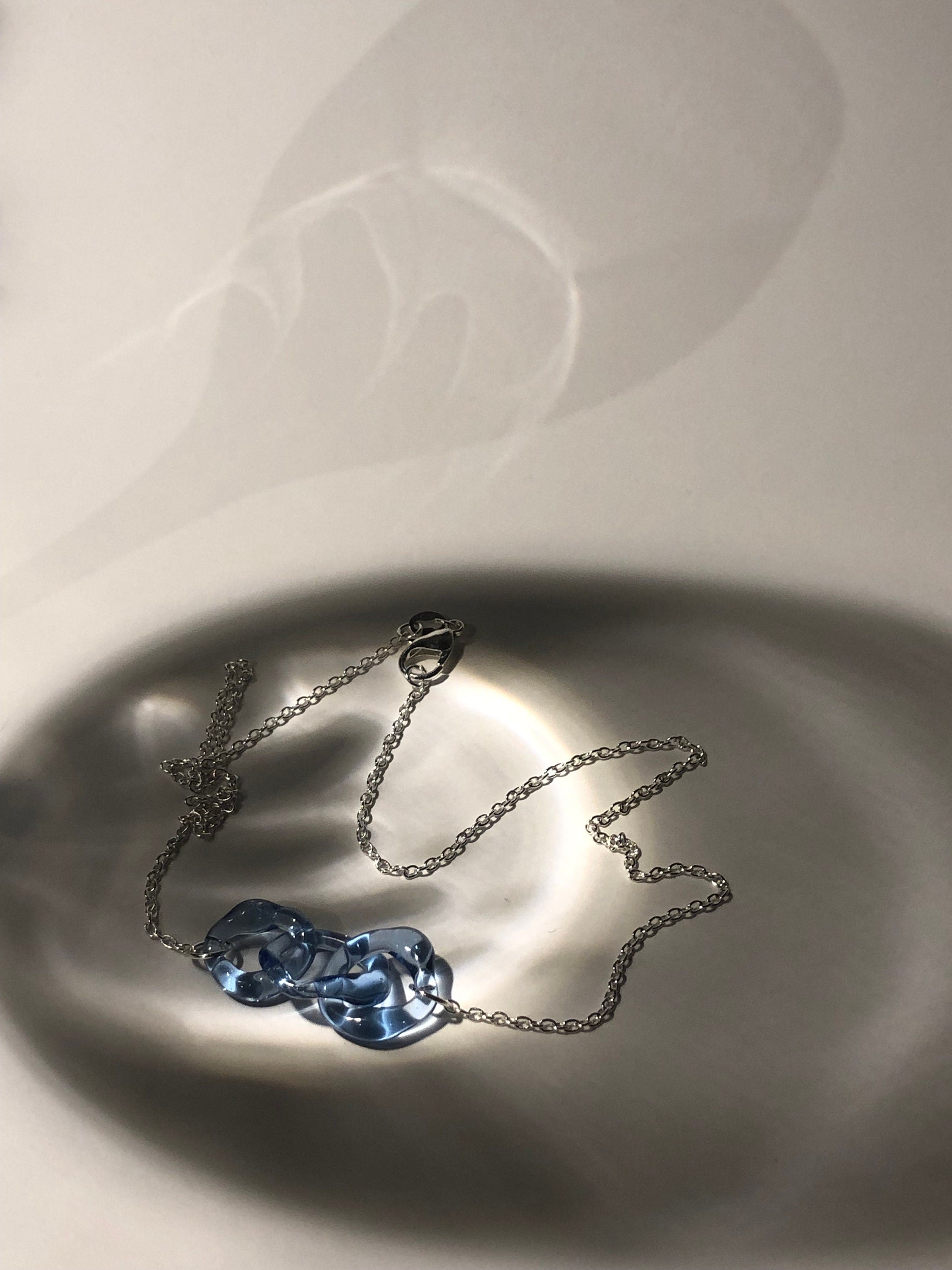 Deep Blue Link Necklace