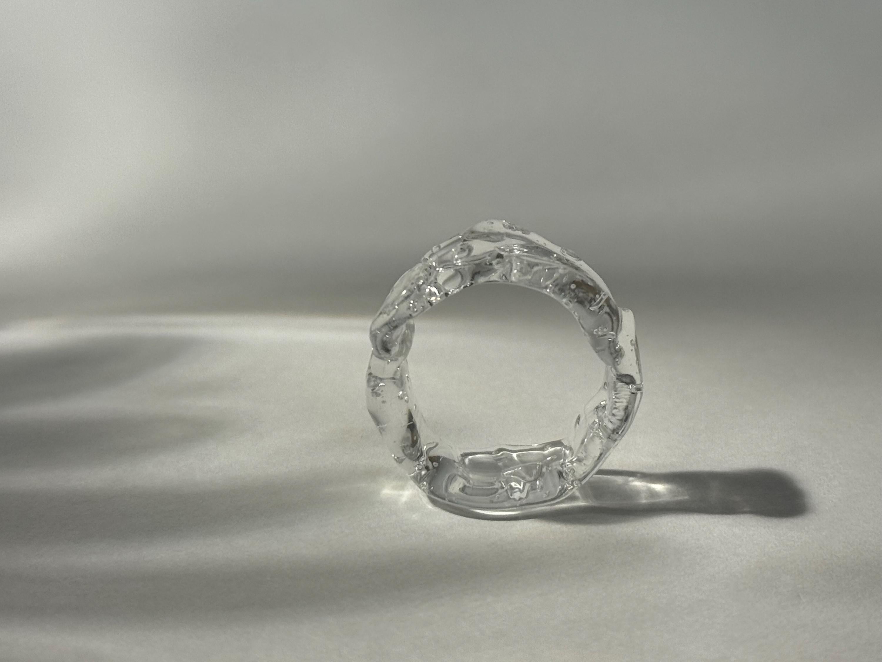 Clear Rustic Glass Ring