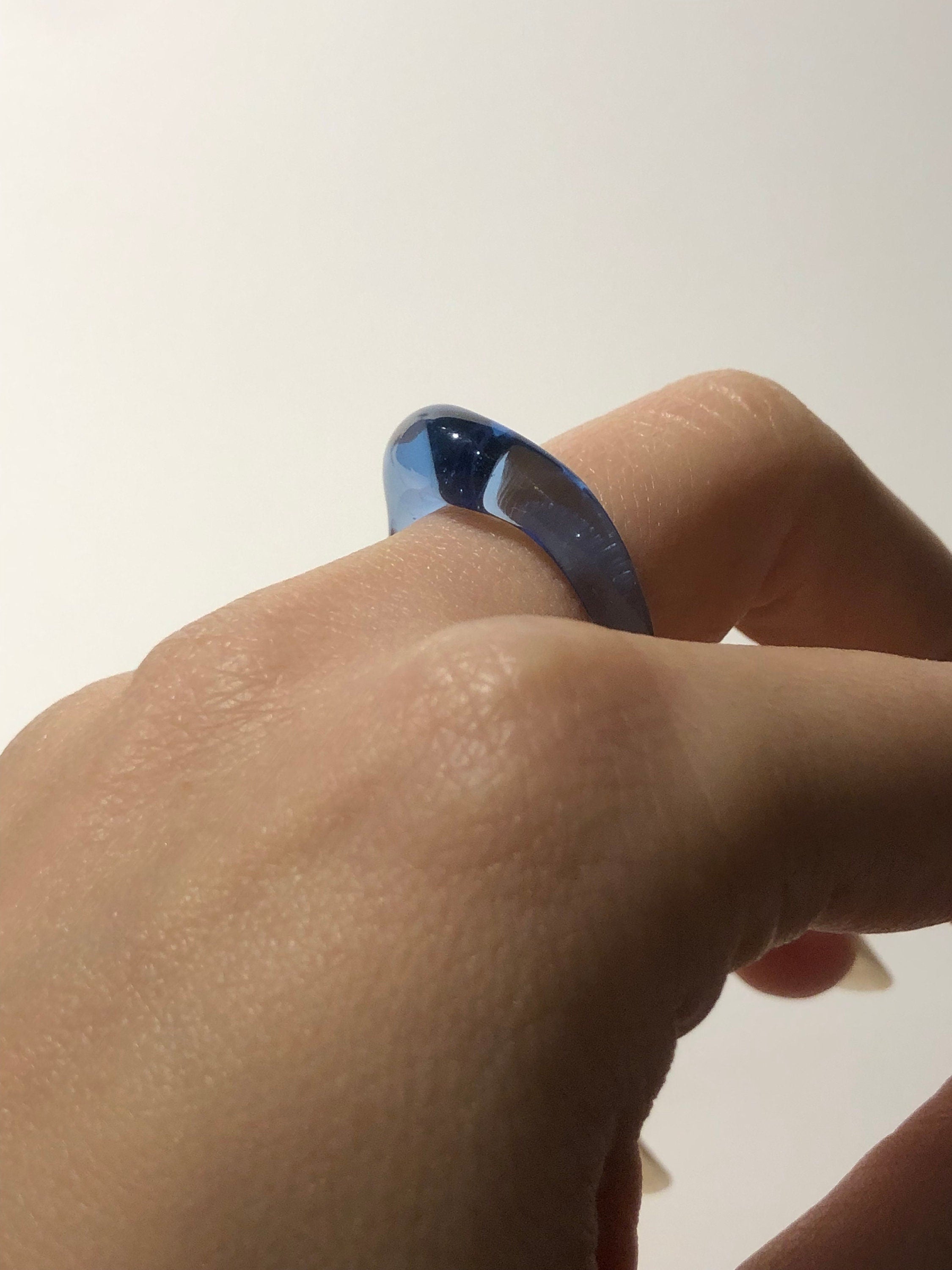 Blue Glass Ring