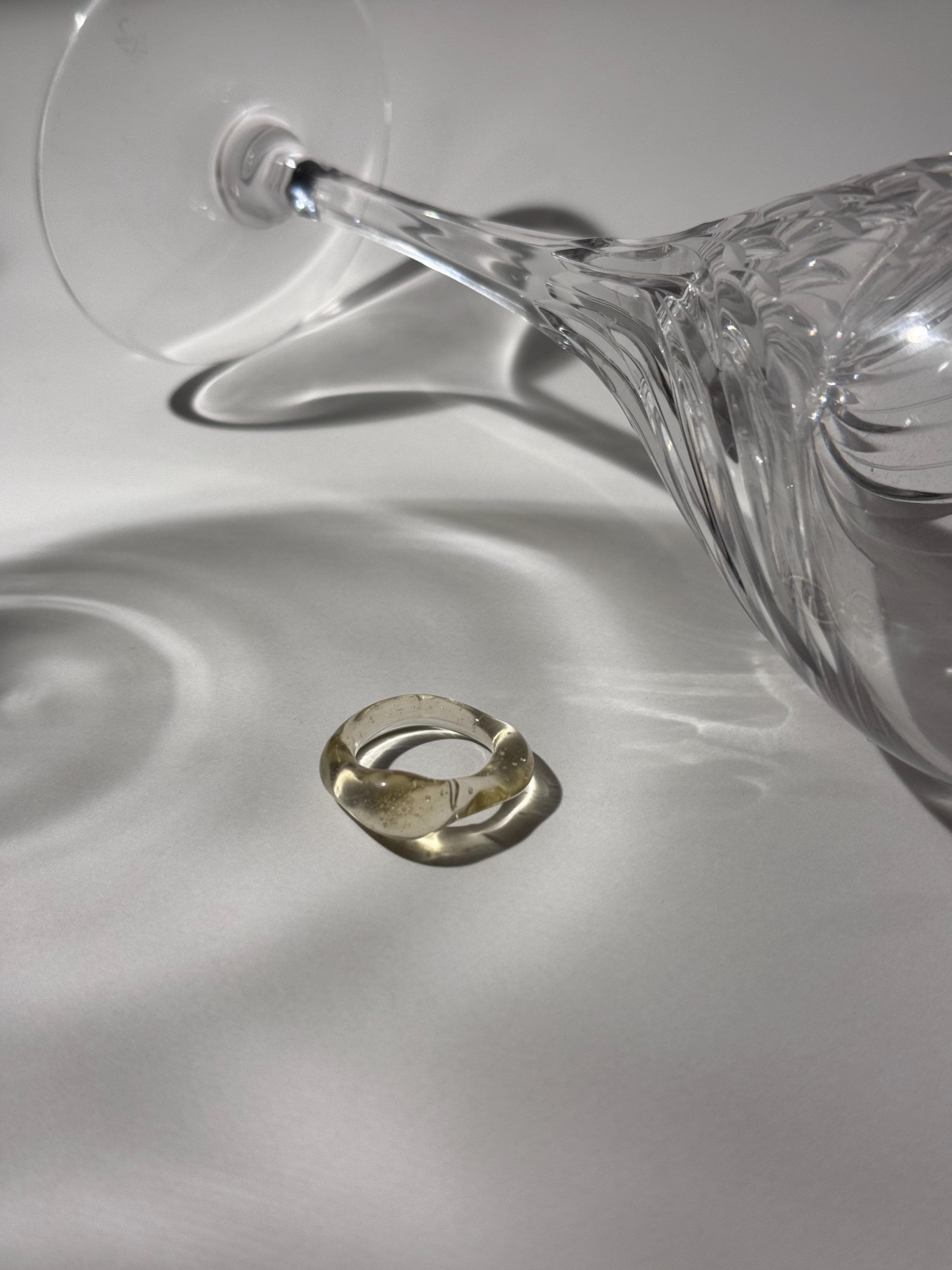 Golden honey Glass Ring