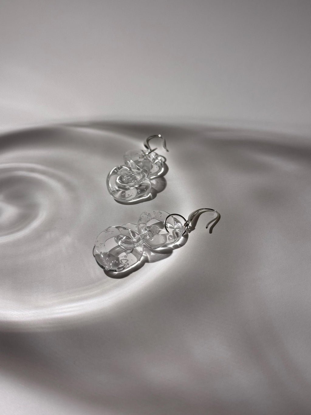 Clear link chain Earrings