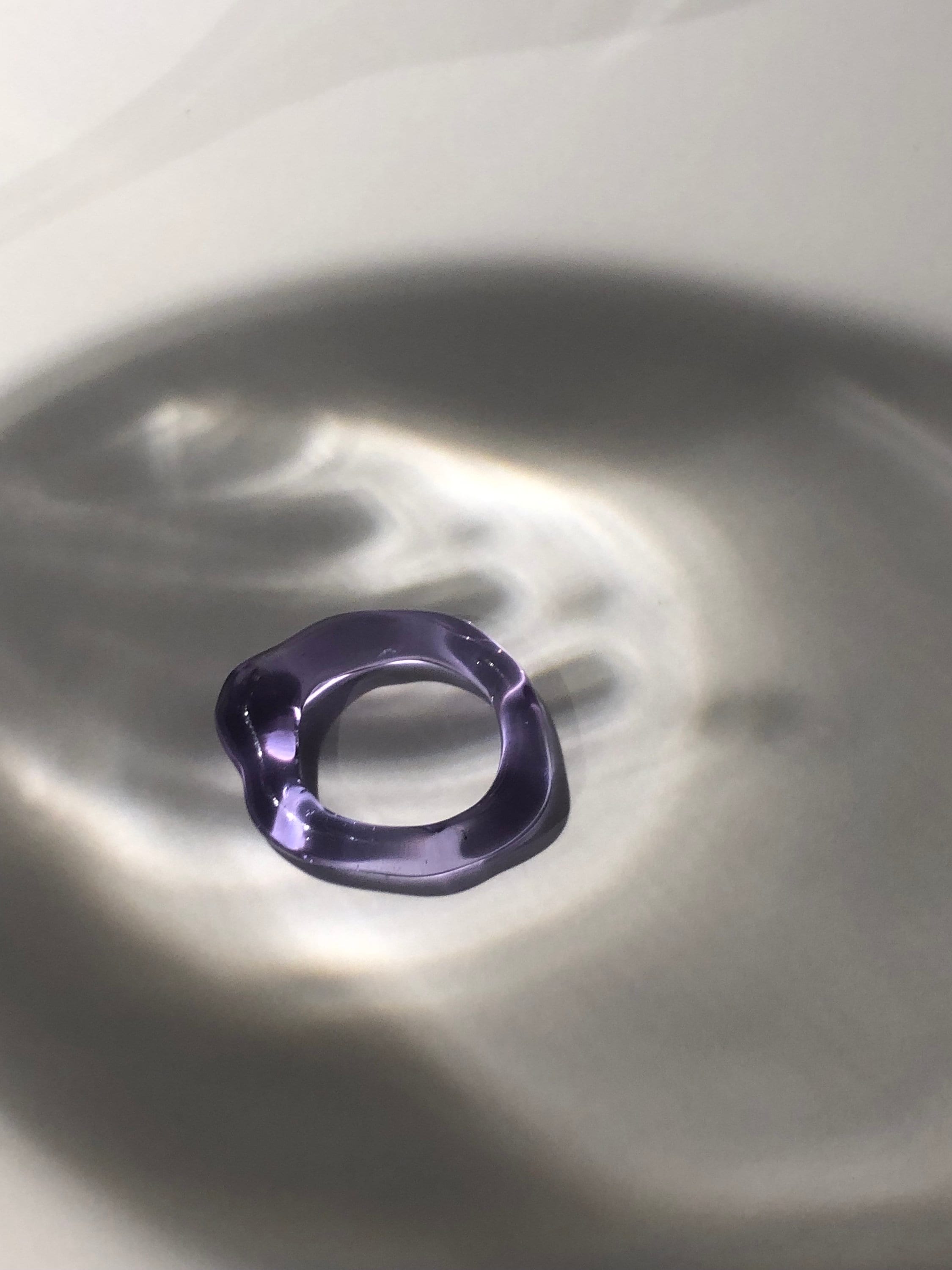 Deep Purple Glass Ring