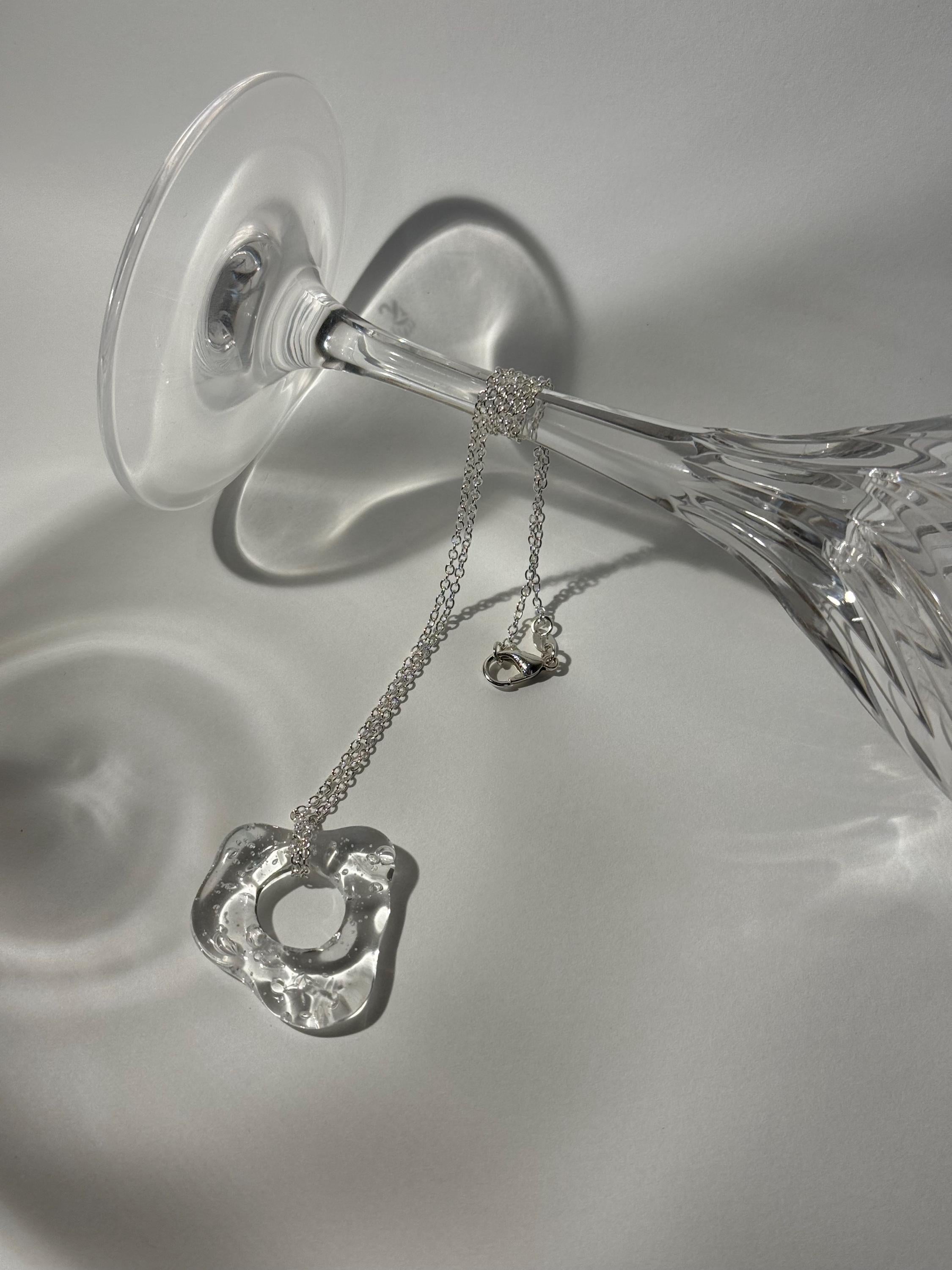 Fluid Clear Glass Necklace