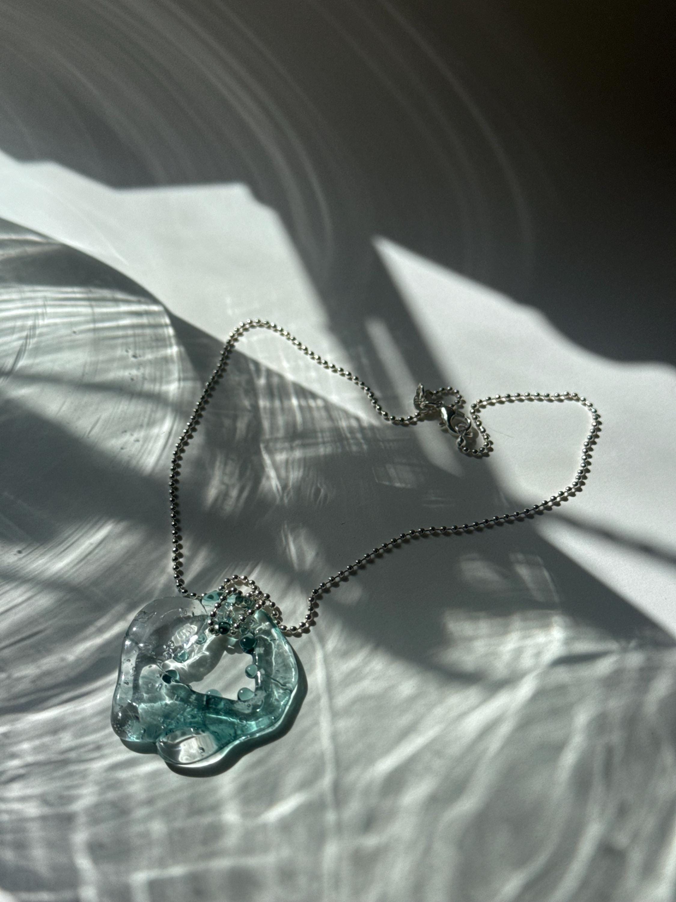 Flowing Turquoise Glass Necklace