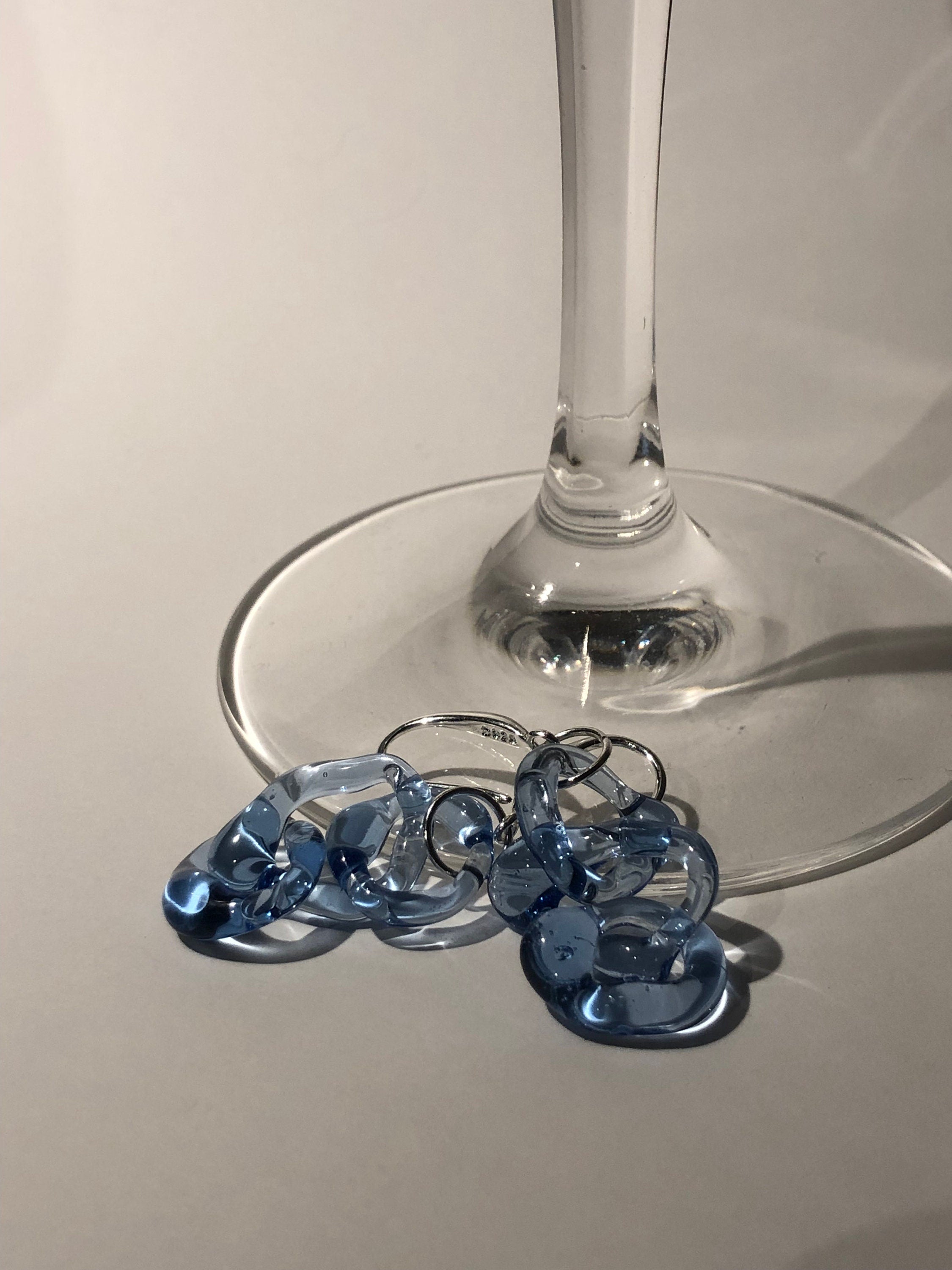 Exquisite Blue Borosilicate Glass Earrings