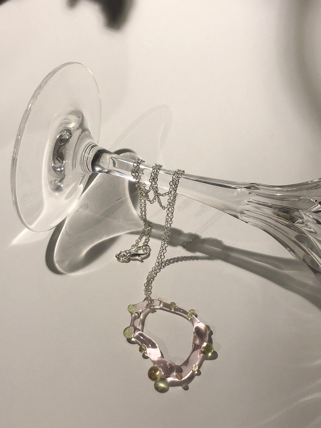 Organic Rose and Green Glass
