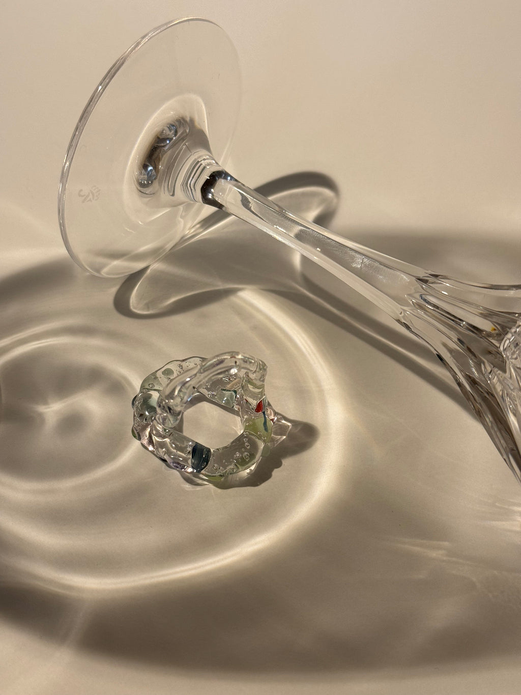 Colourful Circle Glass Ring