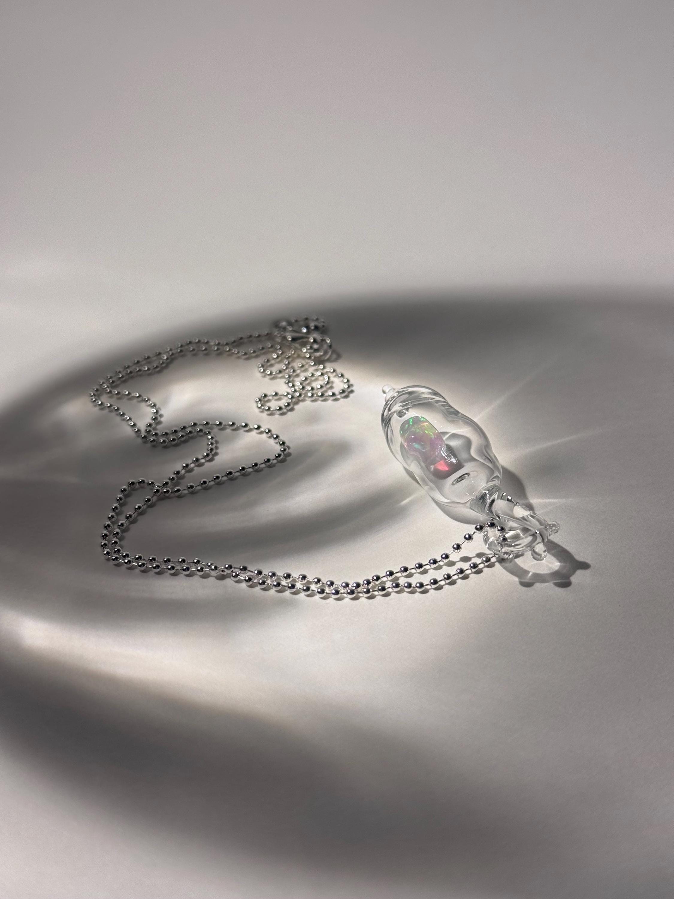 Encapsulated Opal Necklace