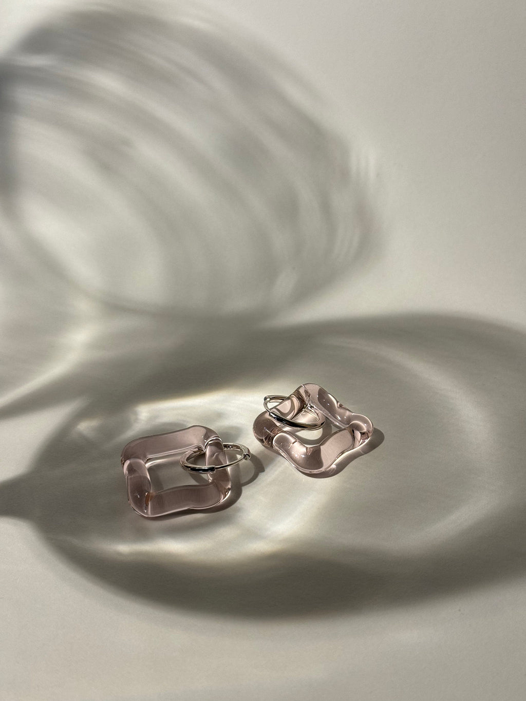 Square Rose Hoop Earrings