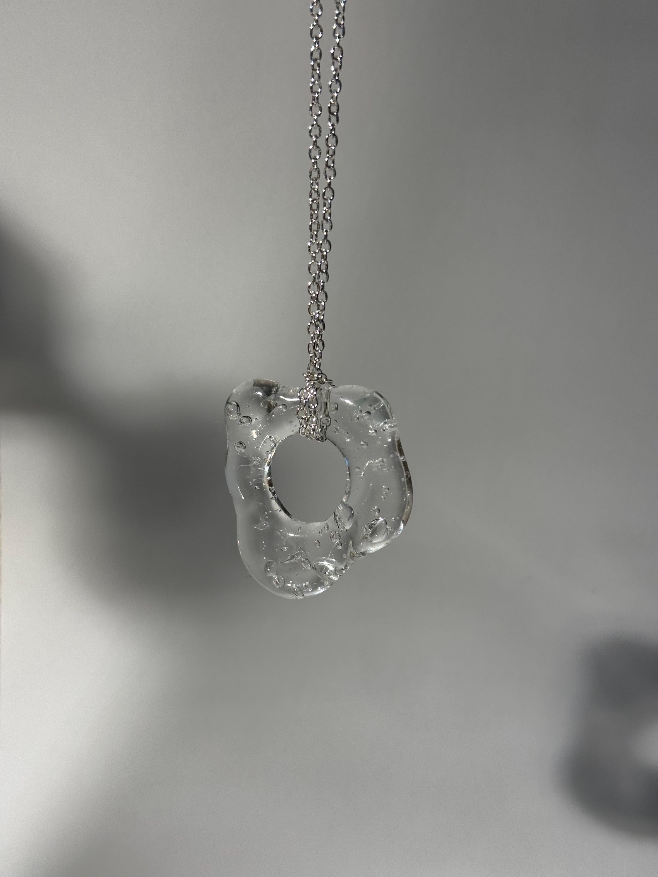 Fluid Clear Glass Necklace