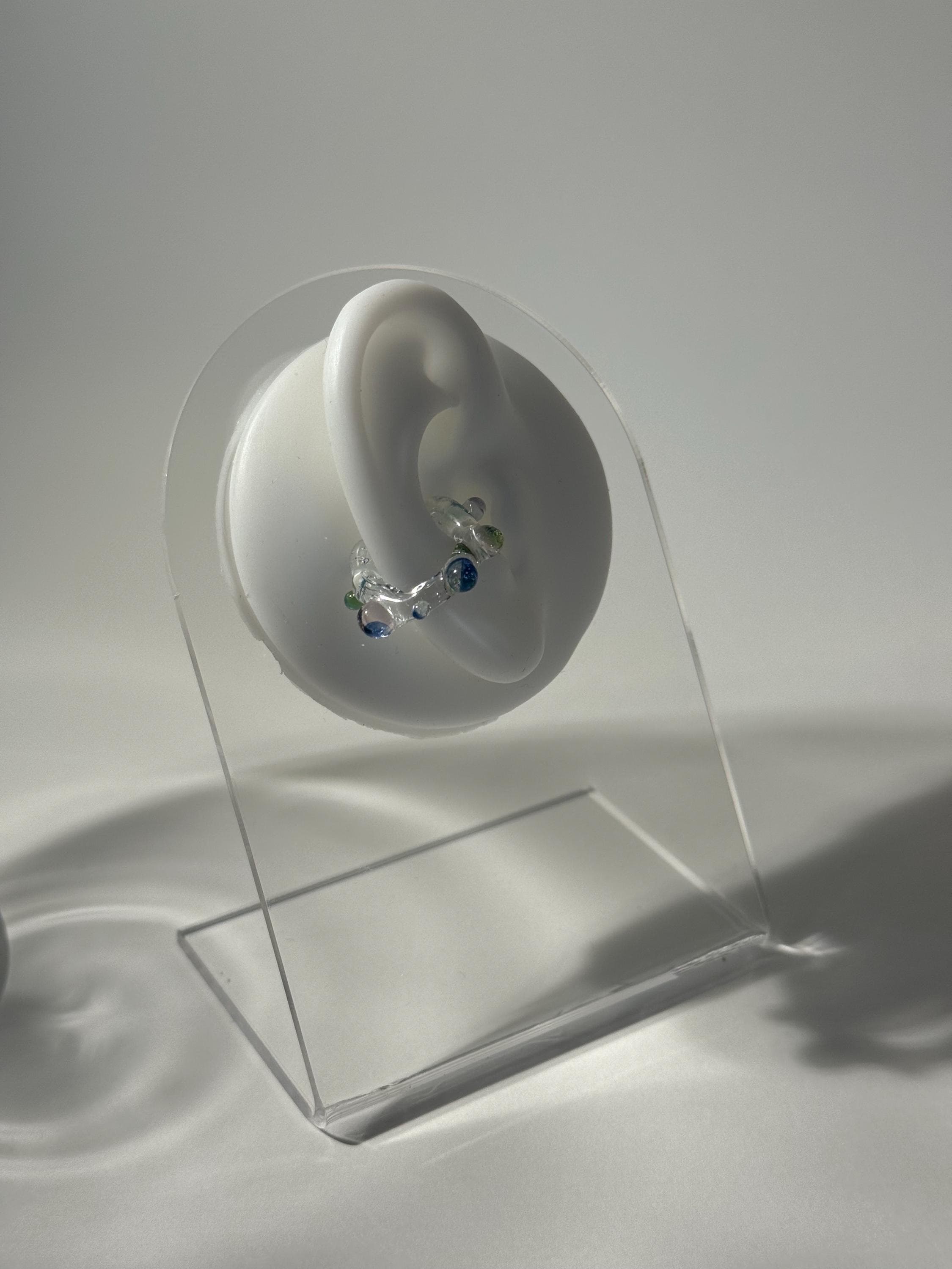 Playfully bubbly Glass Earcuff