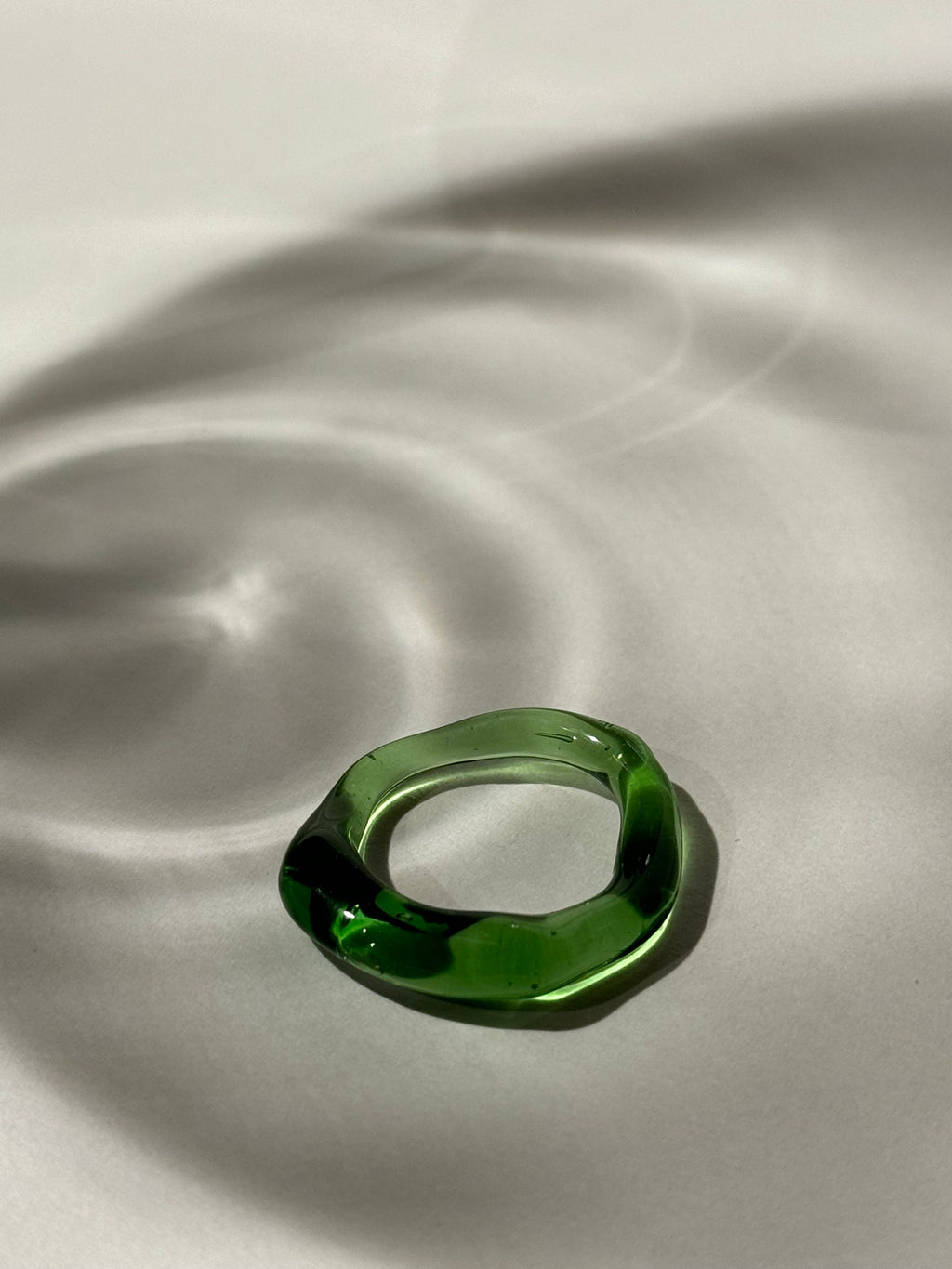 Vibrant Green Glass Ring