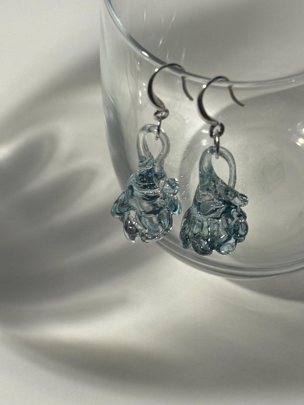 Soft Blue Blossom Flower Earrings