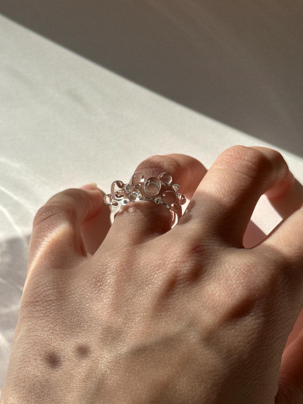 Baby bubble Glass Ring