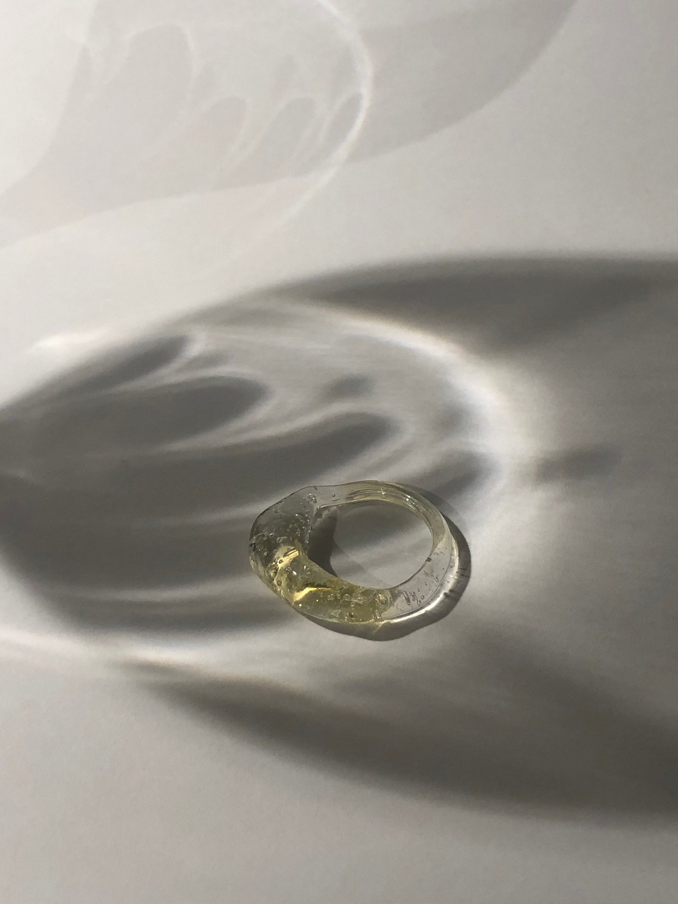 Yellow sunshine Glass Ring
