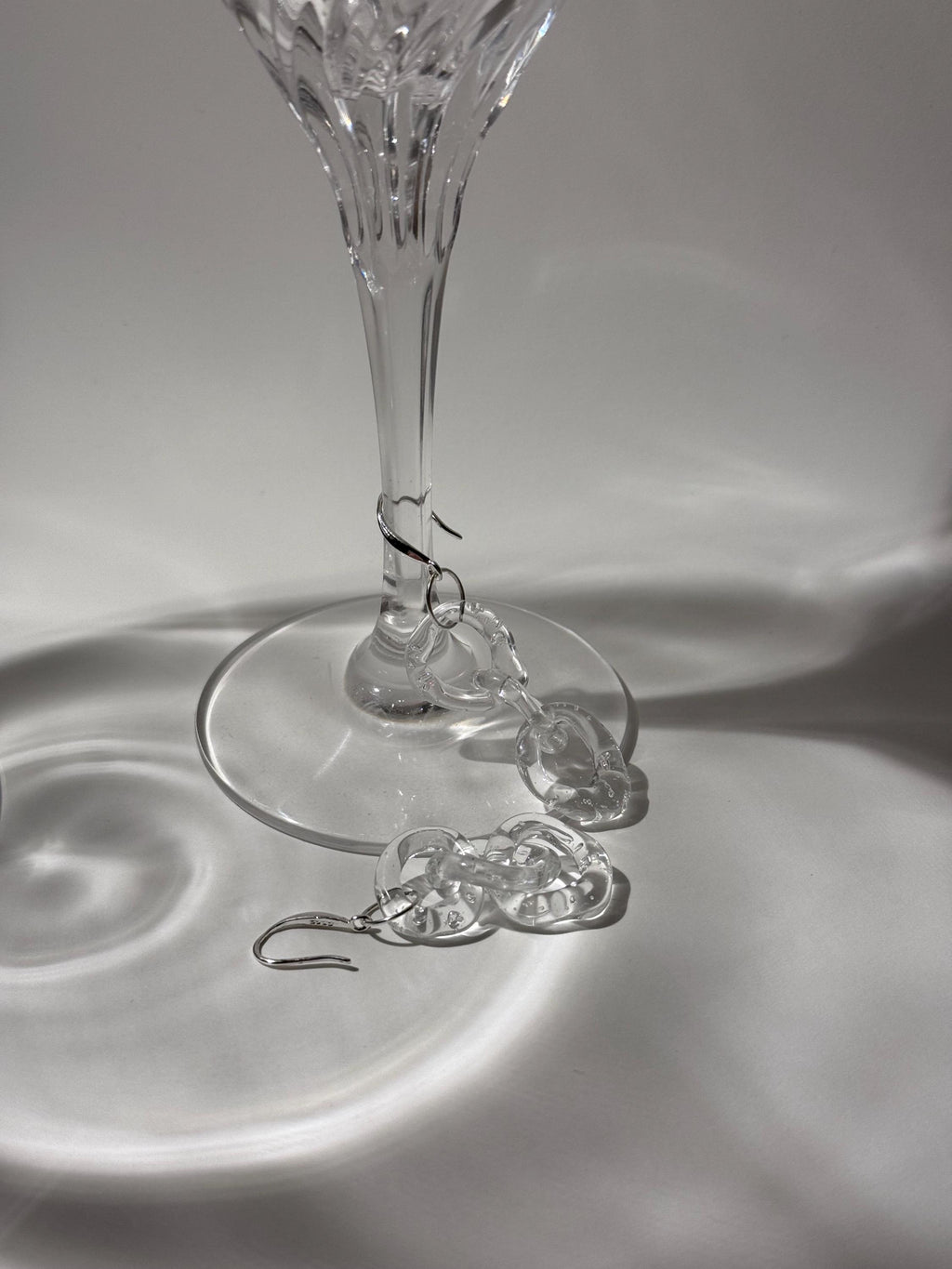 Clear link chain Earrings