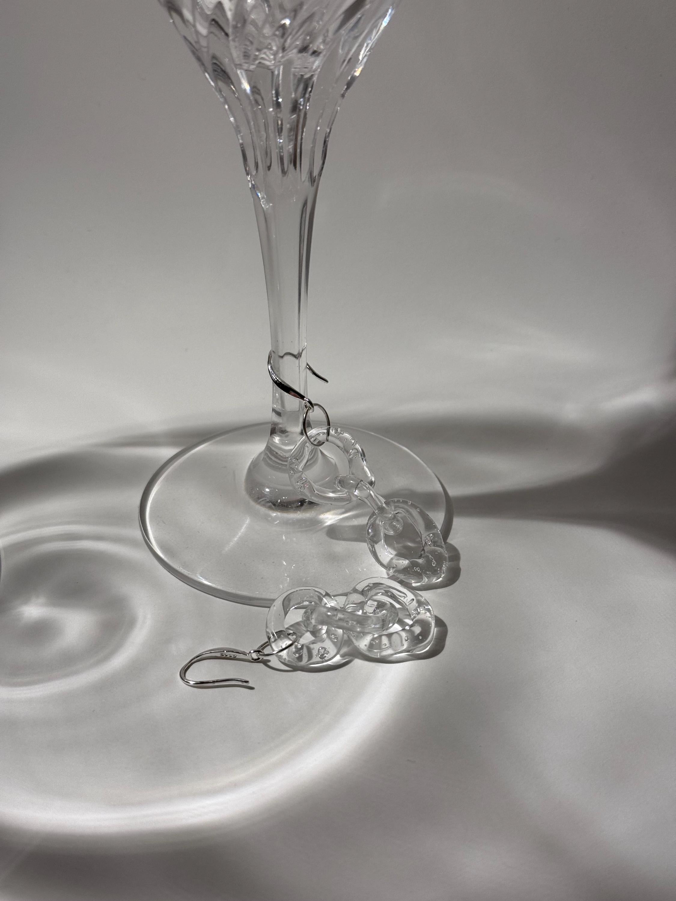 Clear link chain Earrings