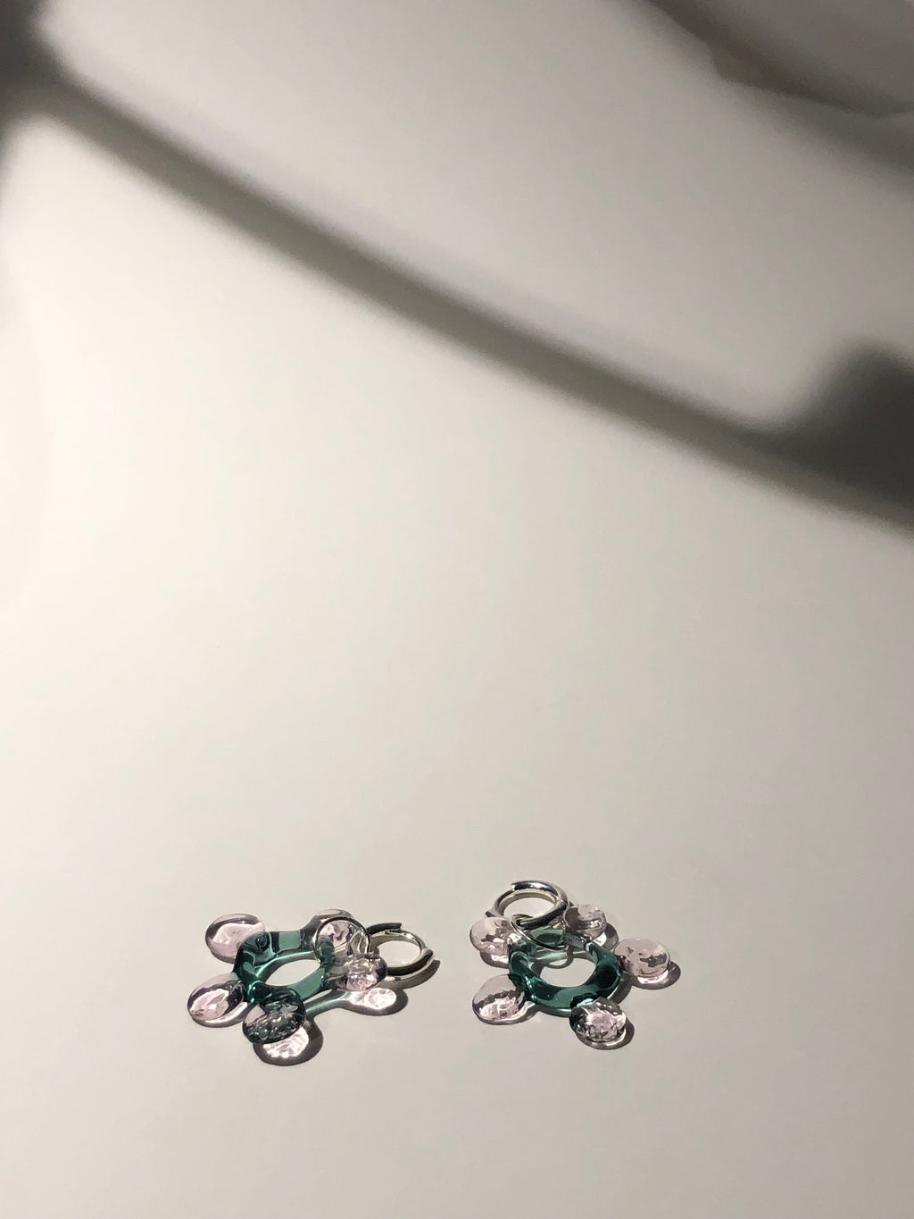 Turquoise Flower Hoop Earrings