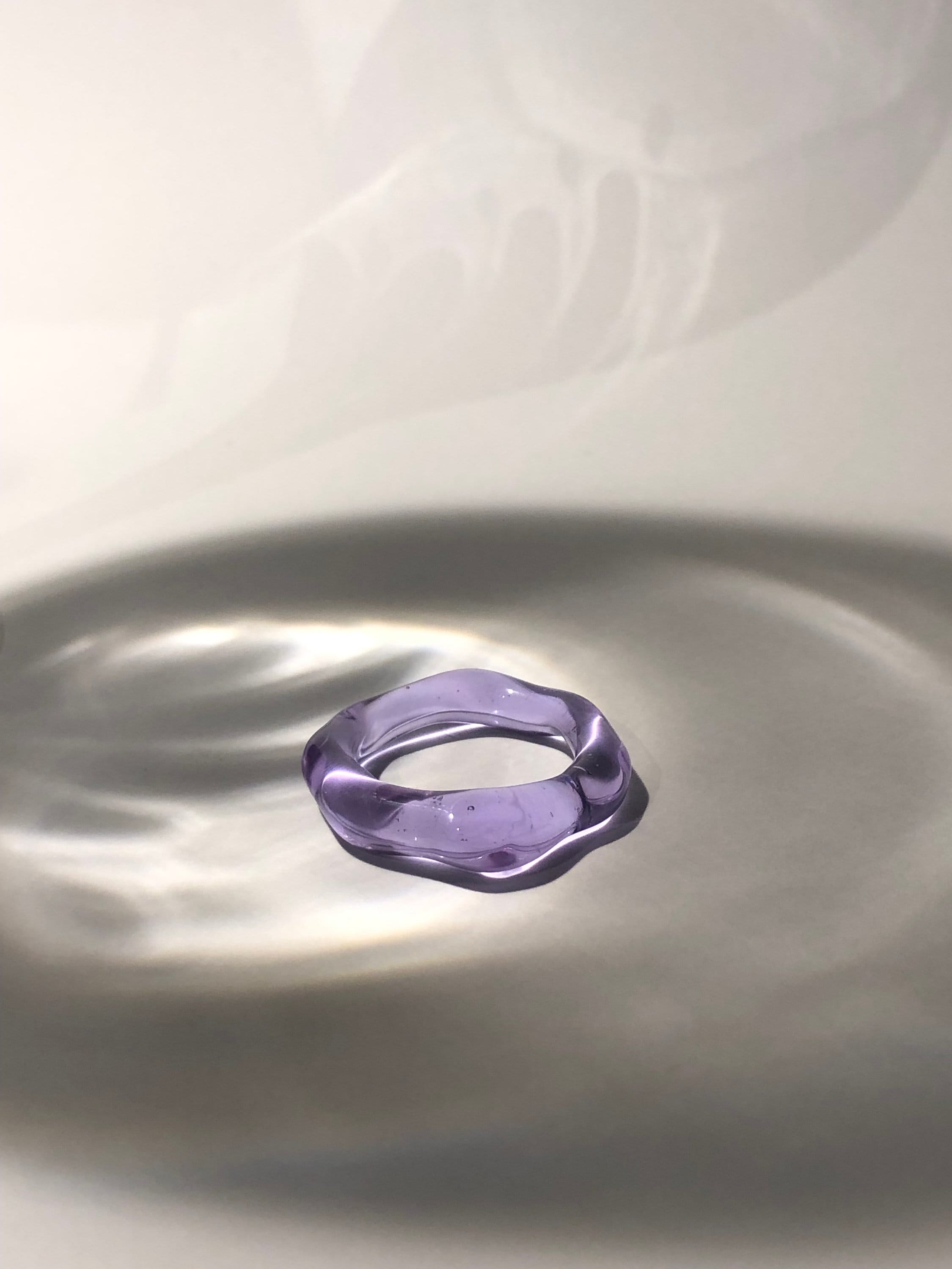Deep Purple Glass Ring