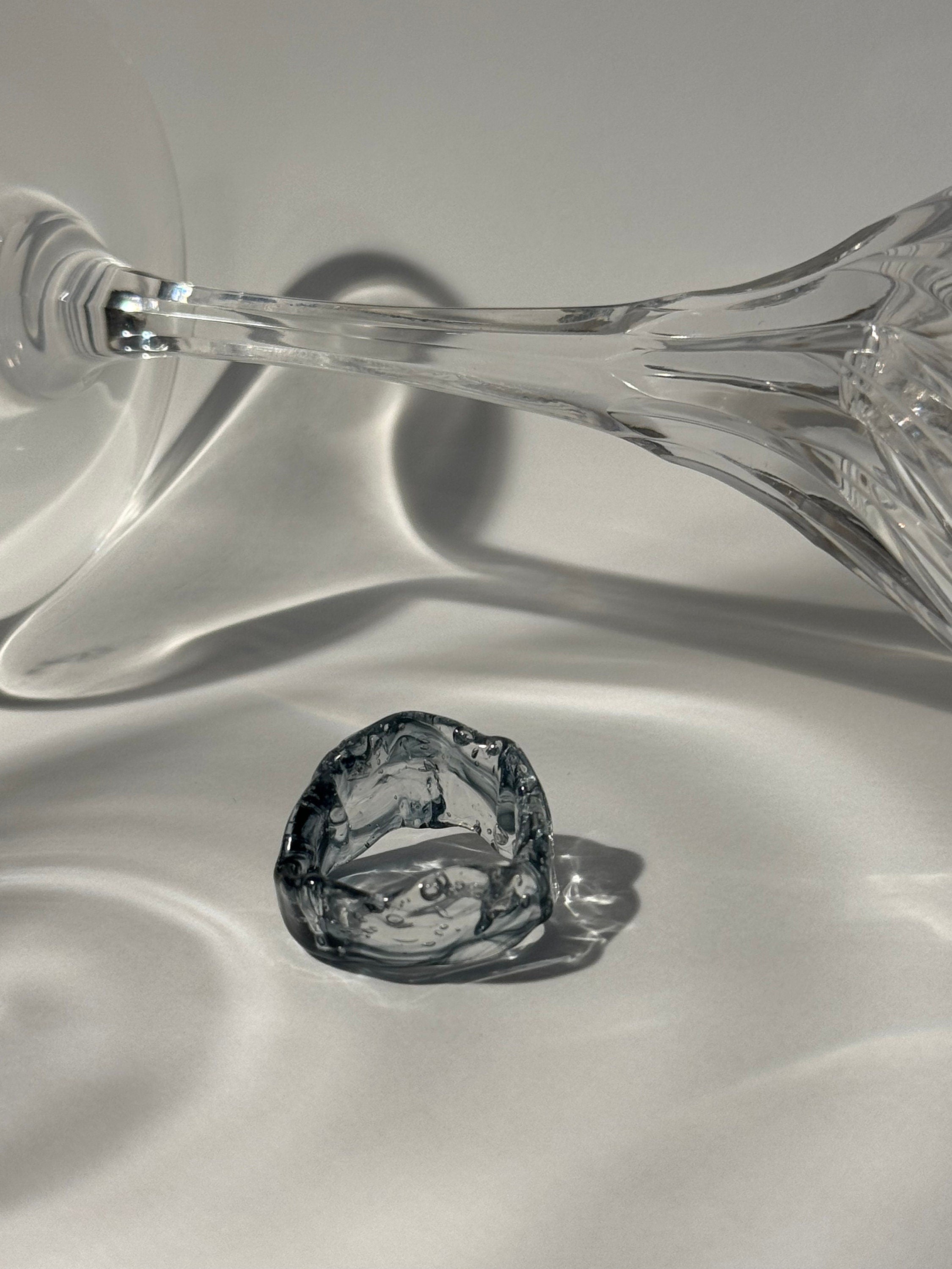 Black Swirl Glass Ring