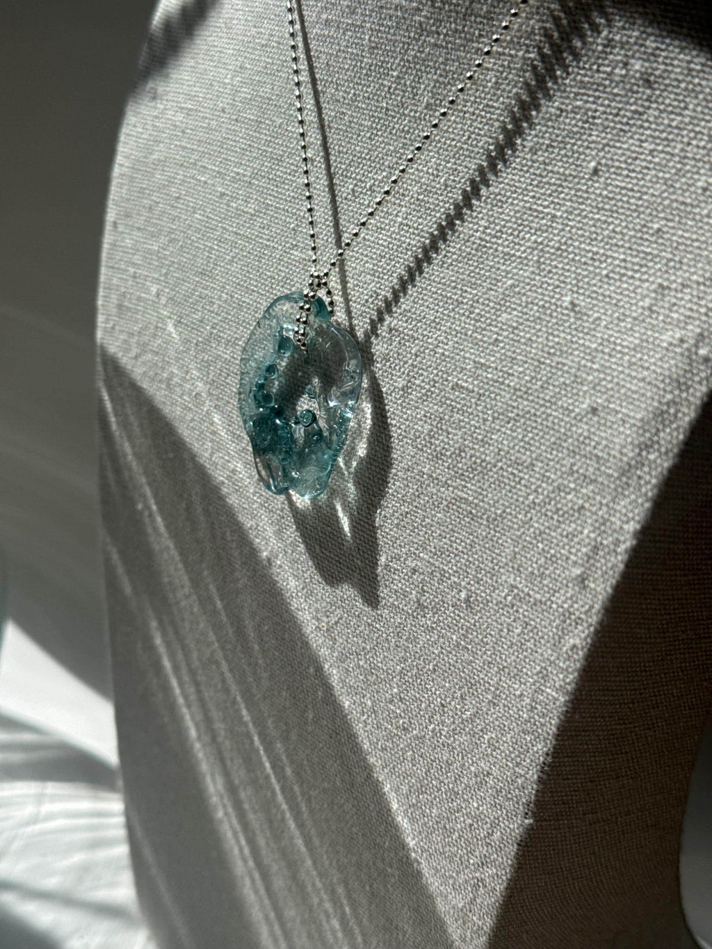 Flowing Turquoise Glass Necklace