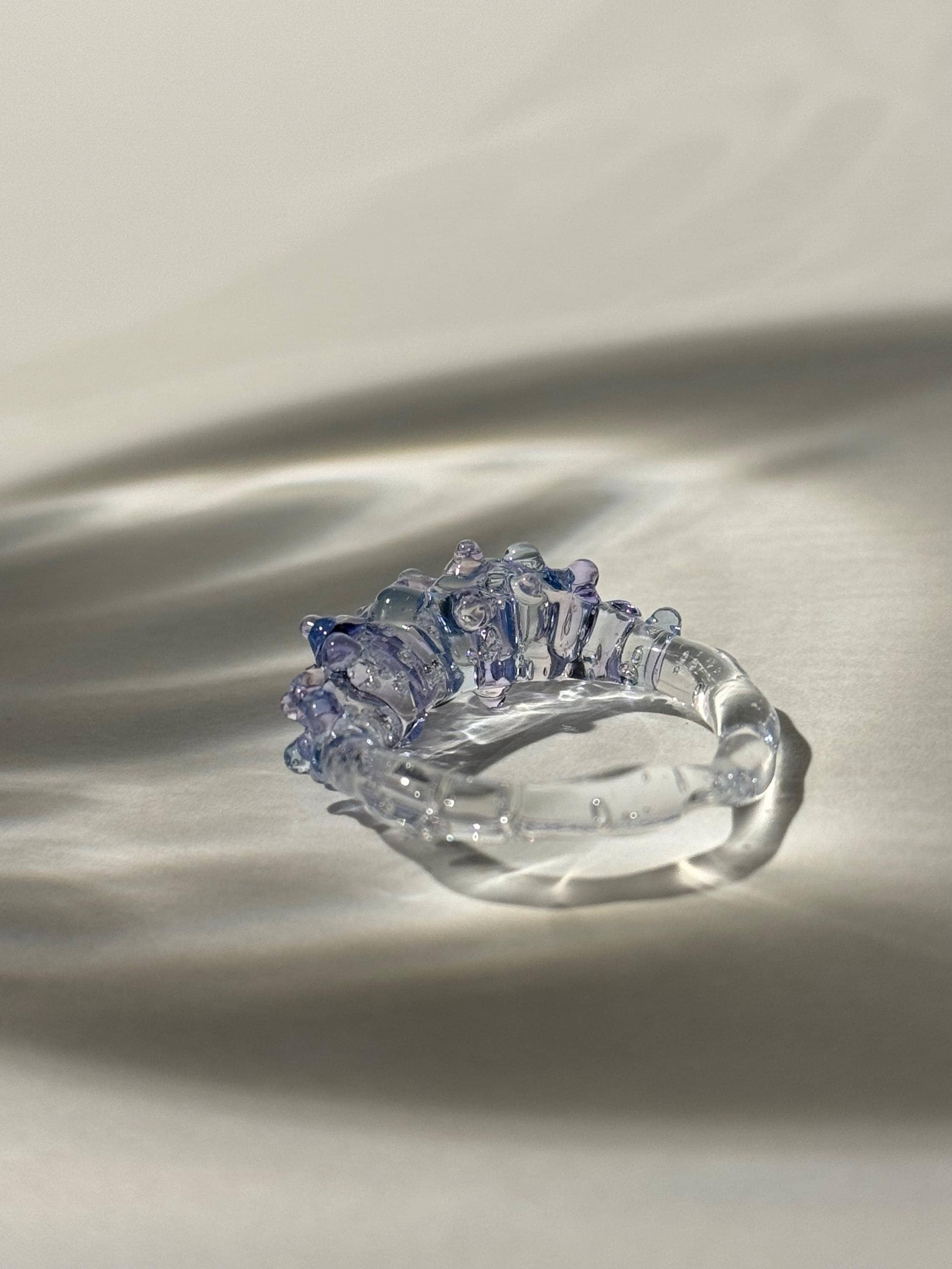 Lively Pink and Blue Glass Ring