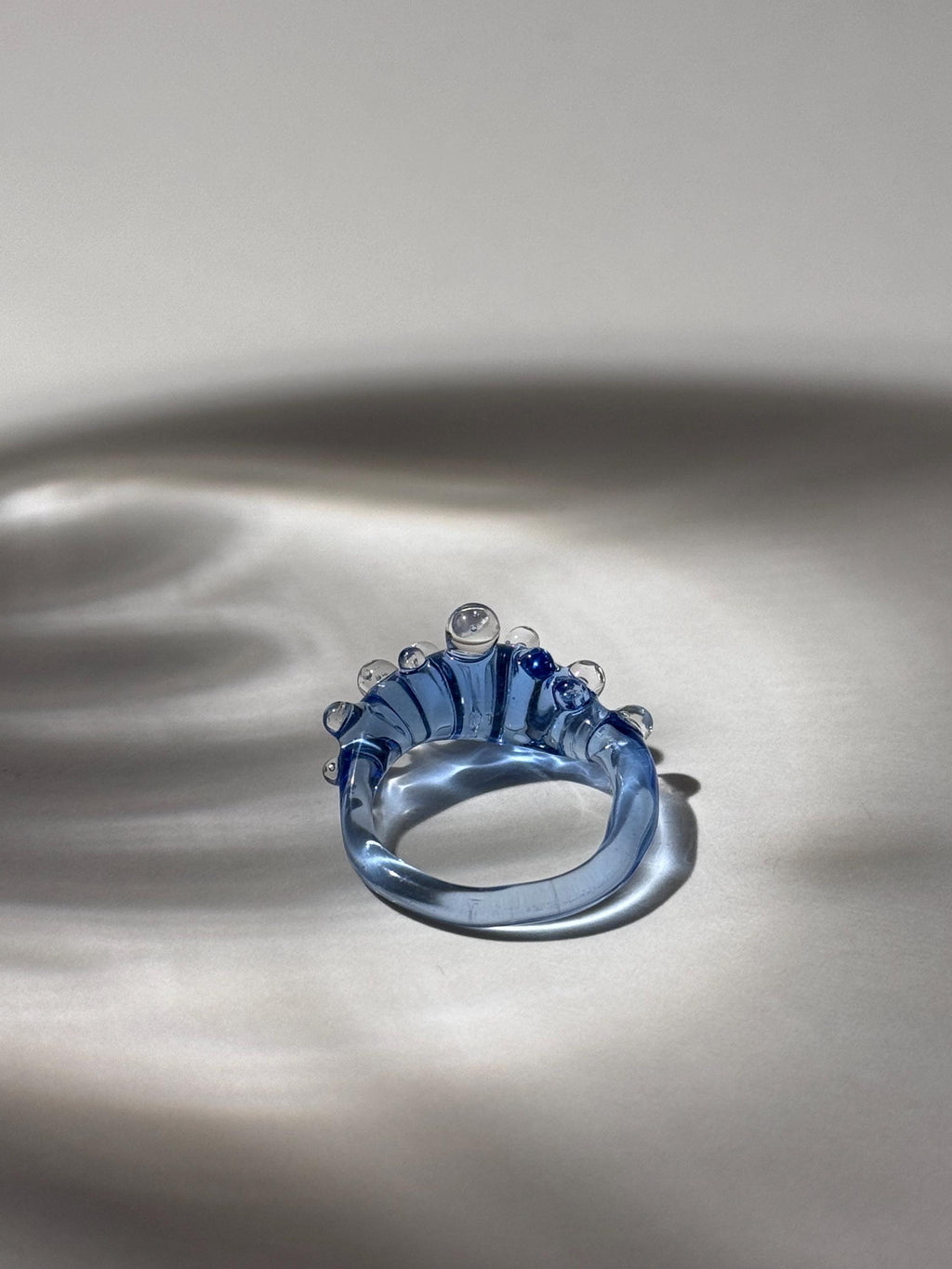 Raindrop glass ring