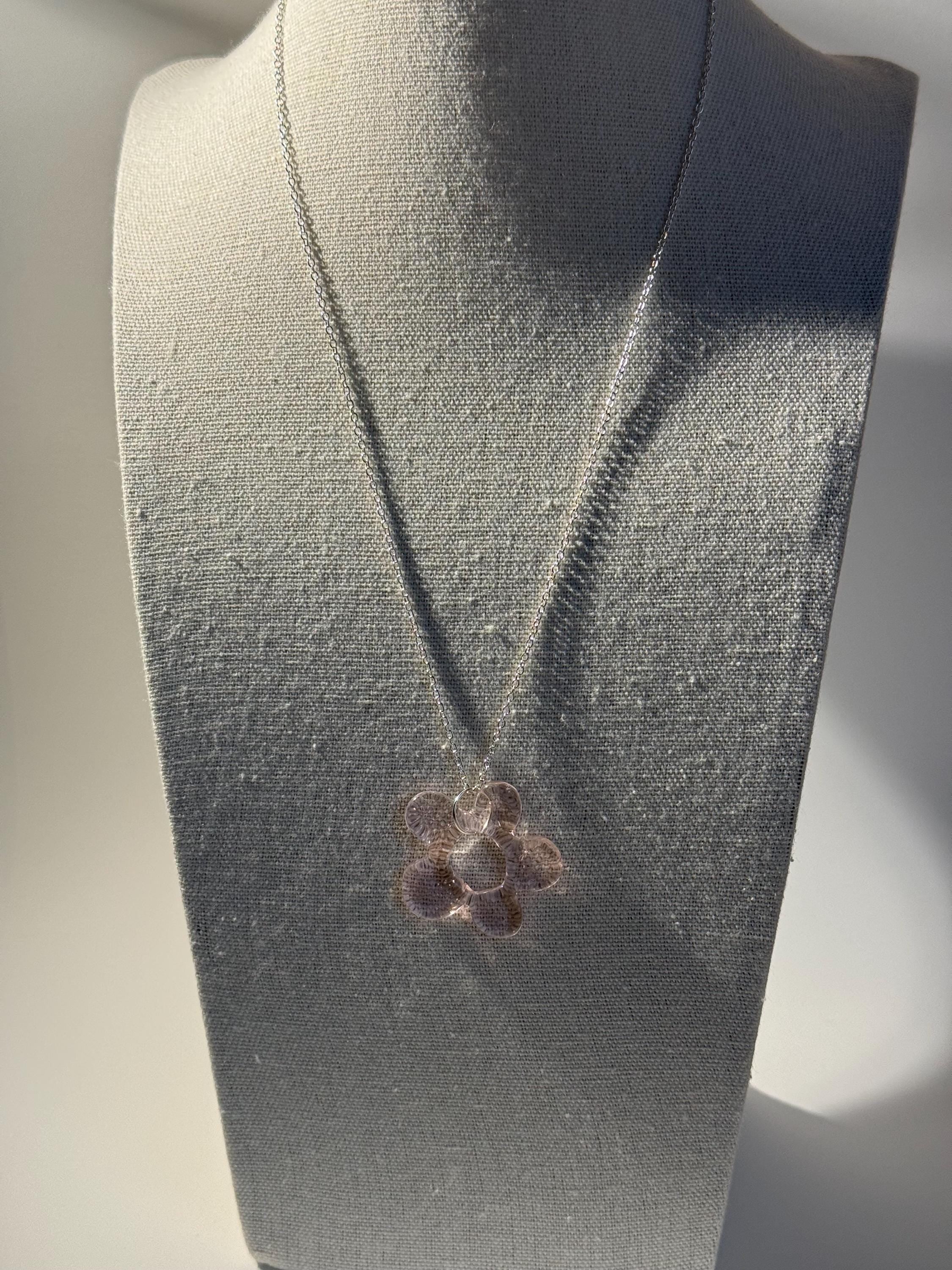 Pink Flower Necklace
