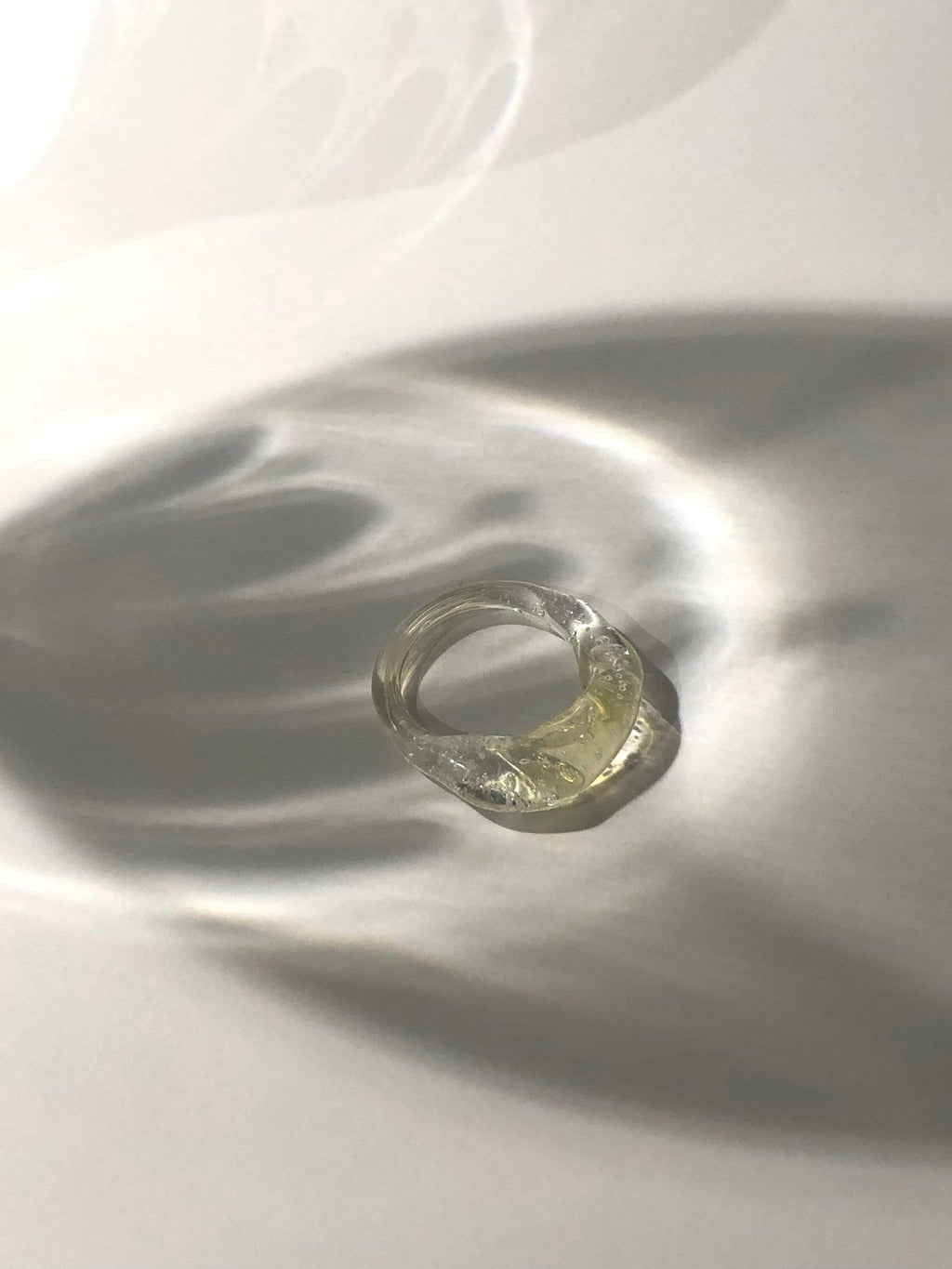 Yellow sunshine Glass Ring