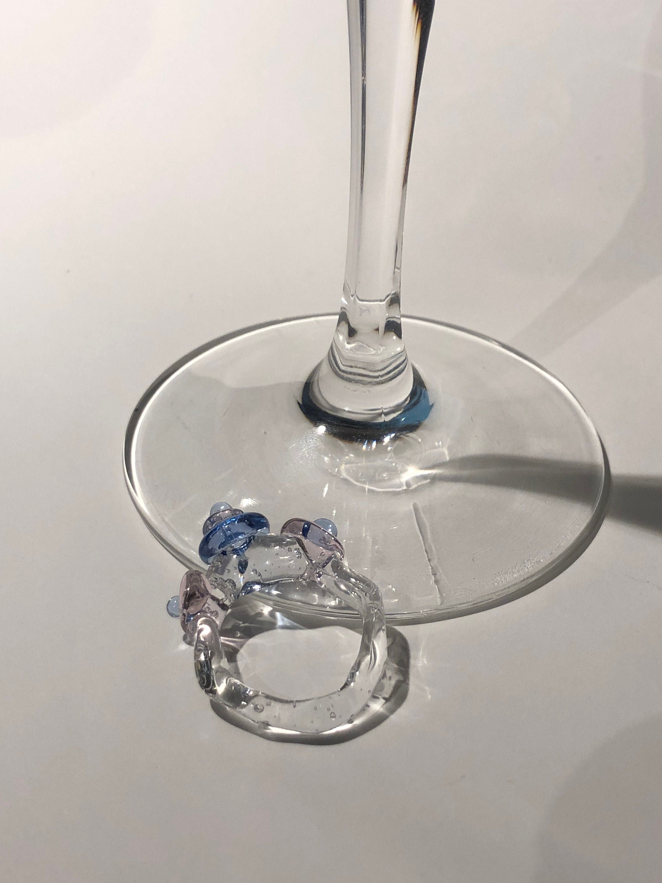 Pebble Stone Glass Ring