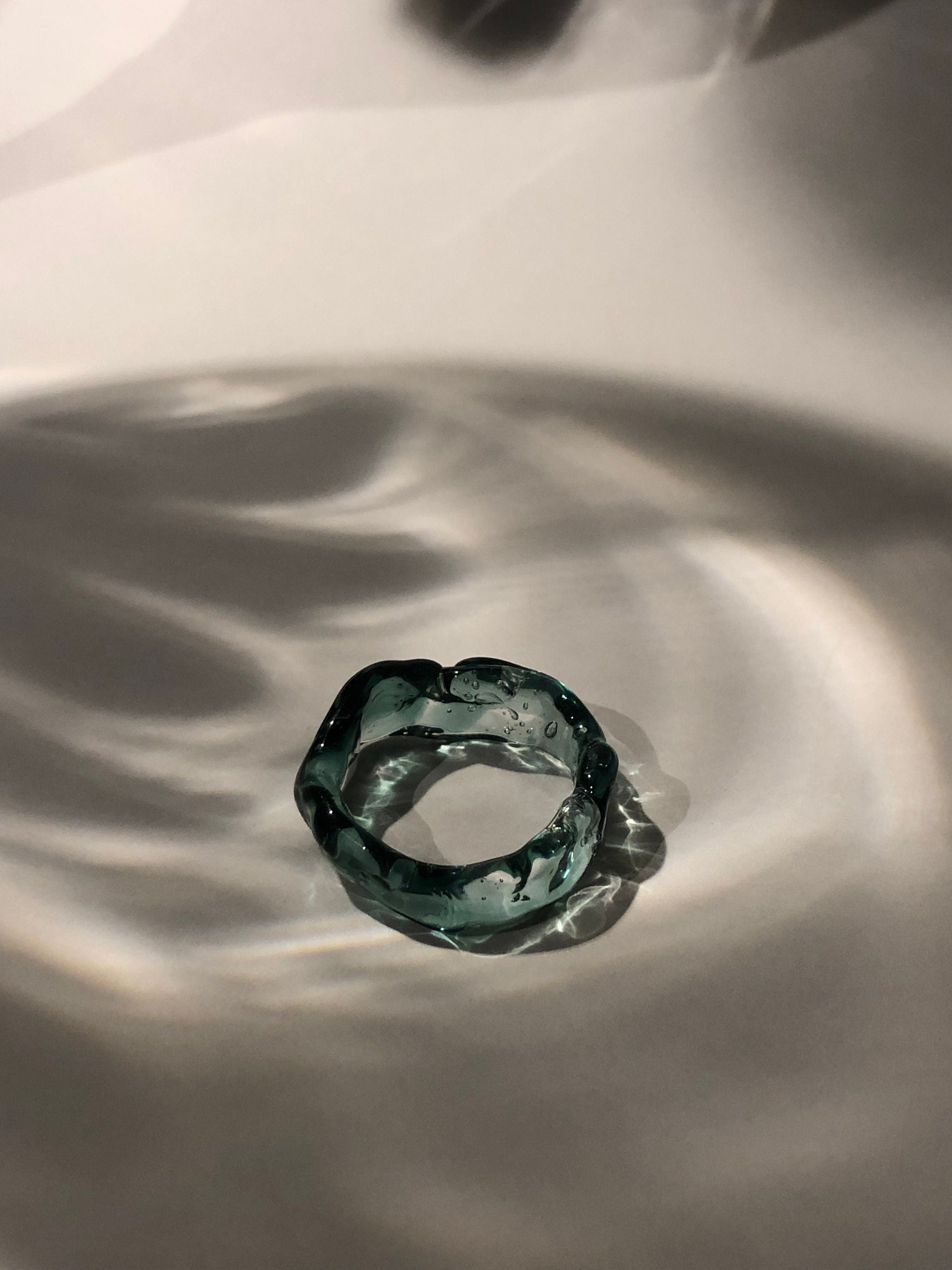 Turquoise Glass Ring