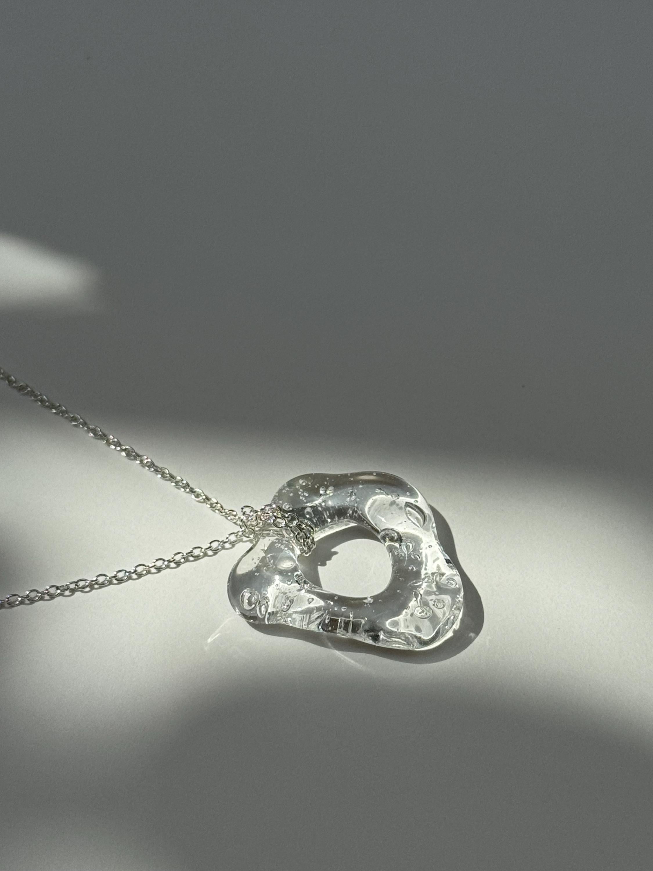 Fluid Clear Glass Necklace