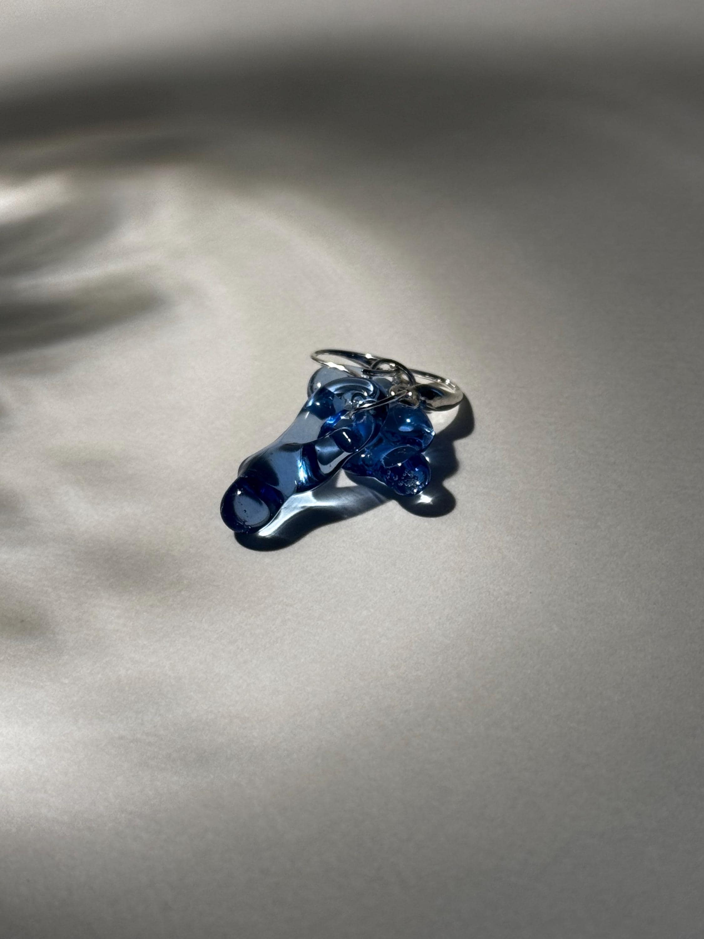 Blue Raindrop Glass Earrings