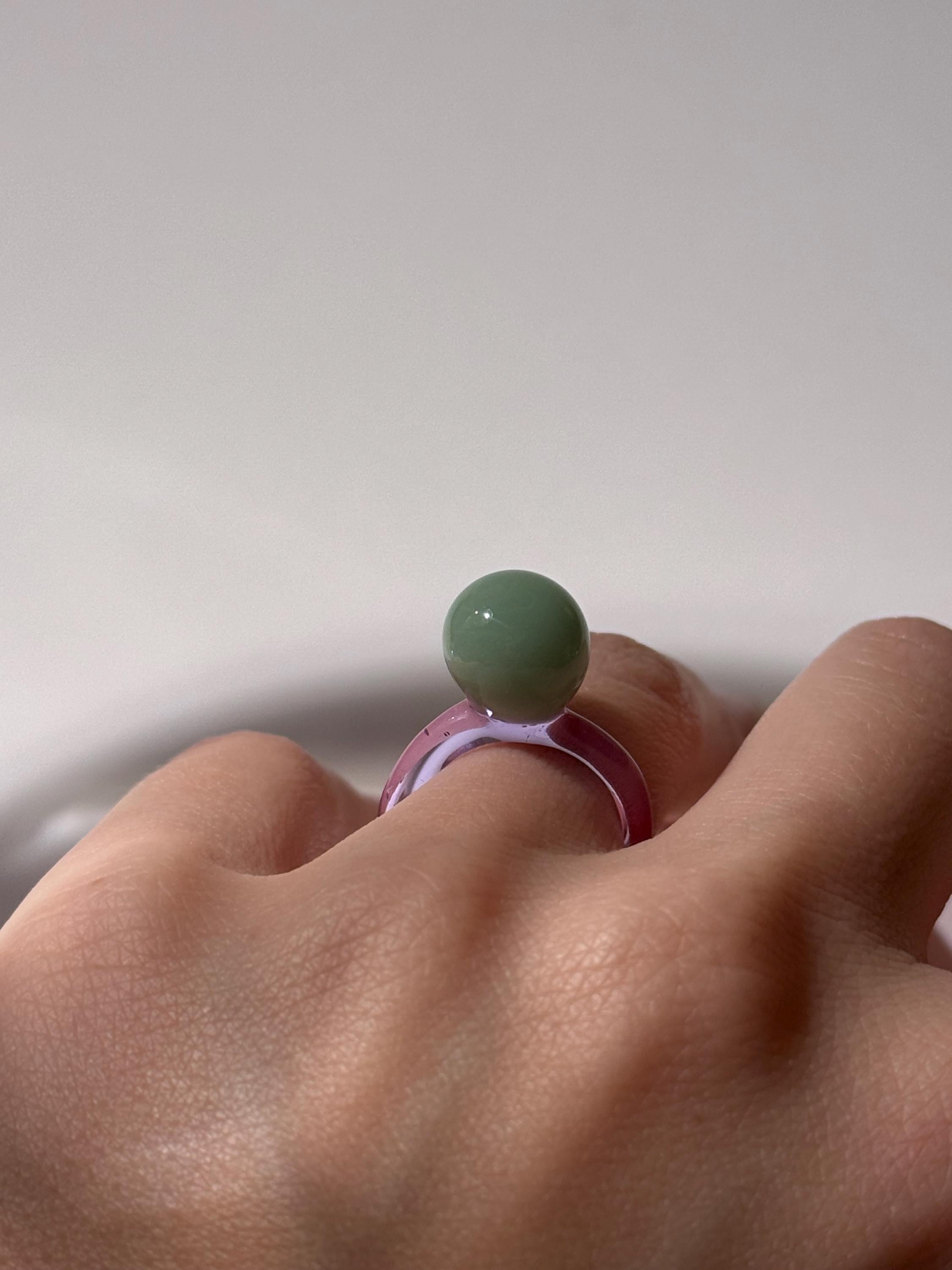 Bubble Gum Glass Ring