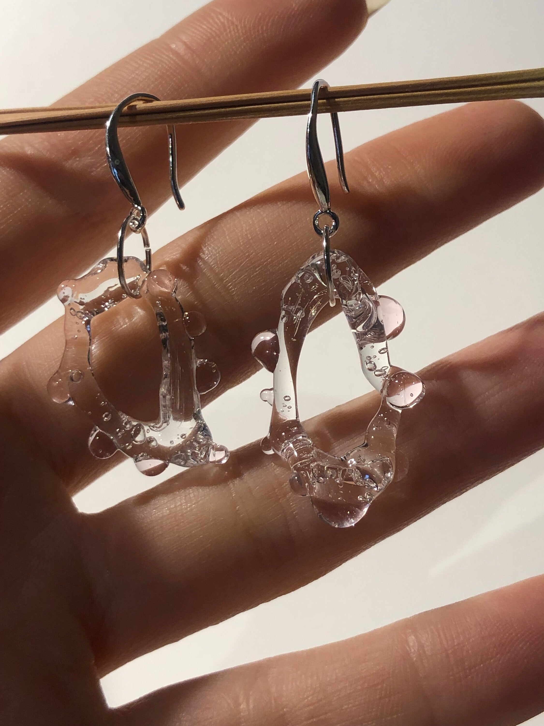 Rose dotted Circle Earrings