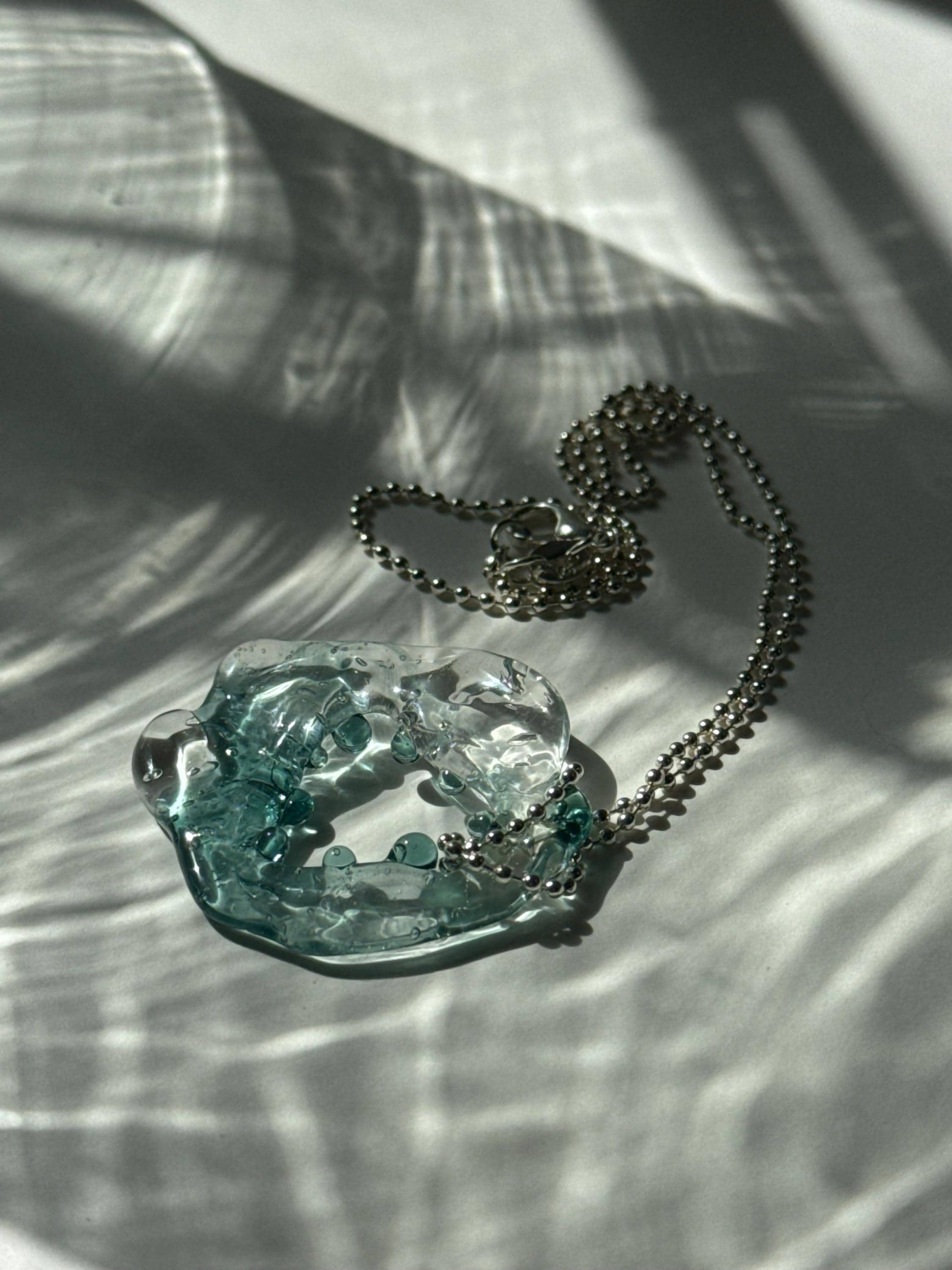 Flowing Turquoise Glass Necklace